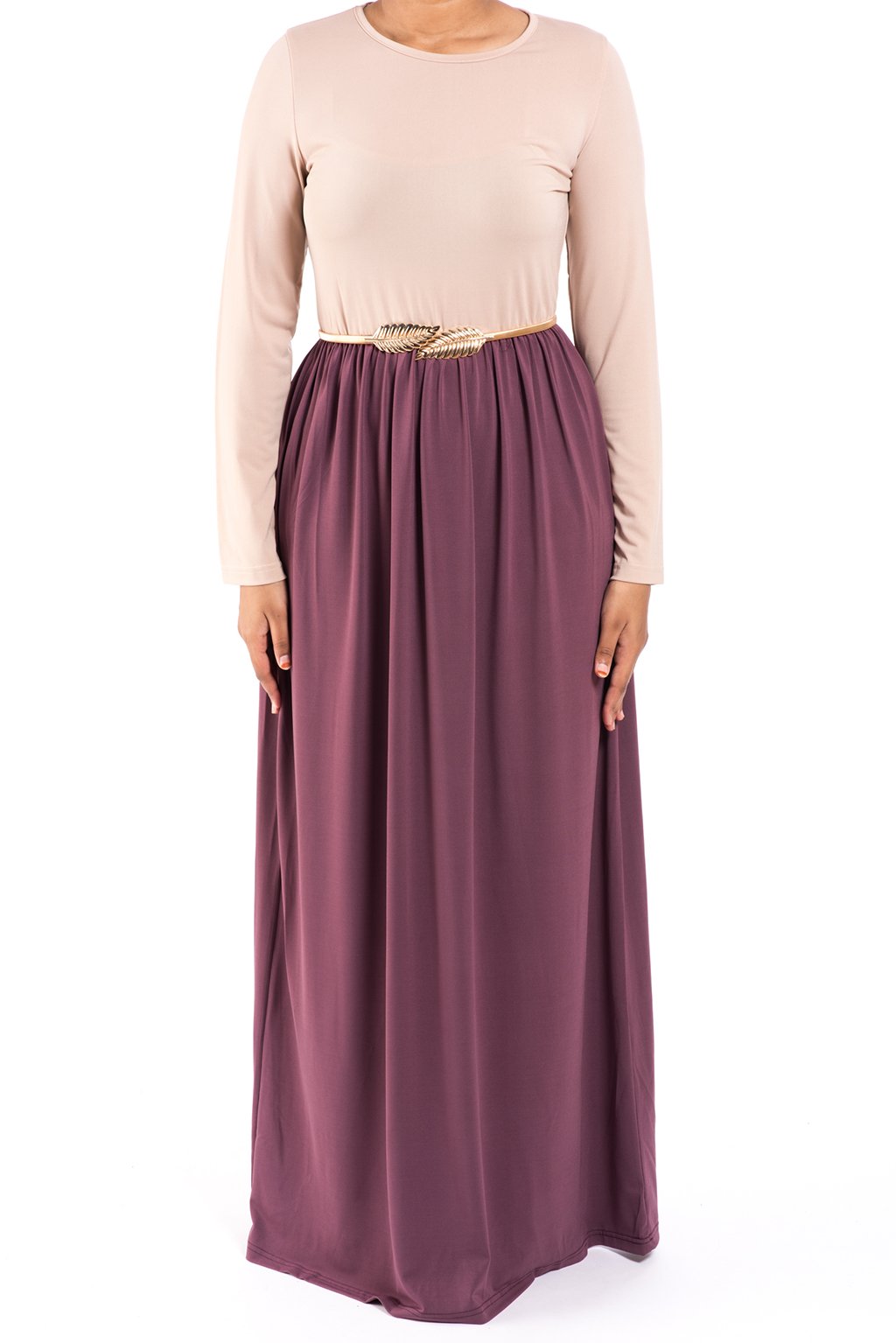 Dusty rose two-tone maxi dress Kabayare