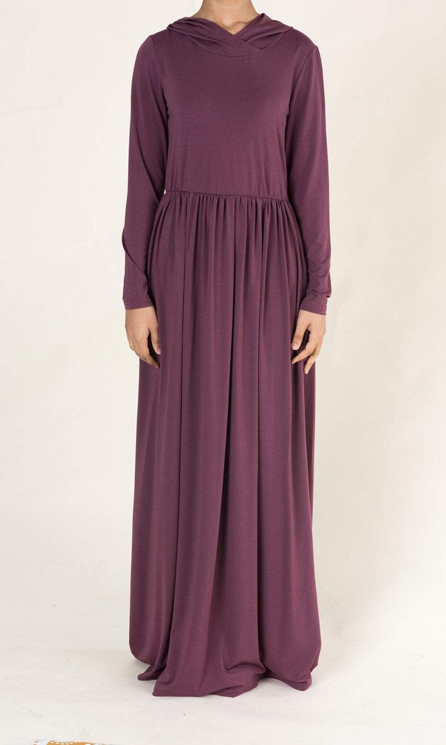 Dusty Rose Urban Hooded Maxi dress Kabayare