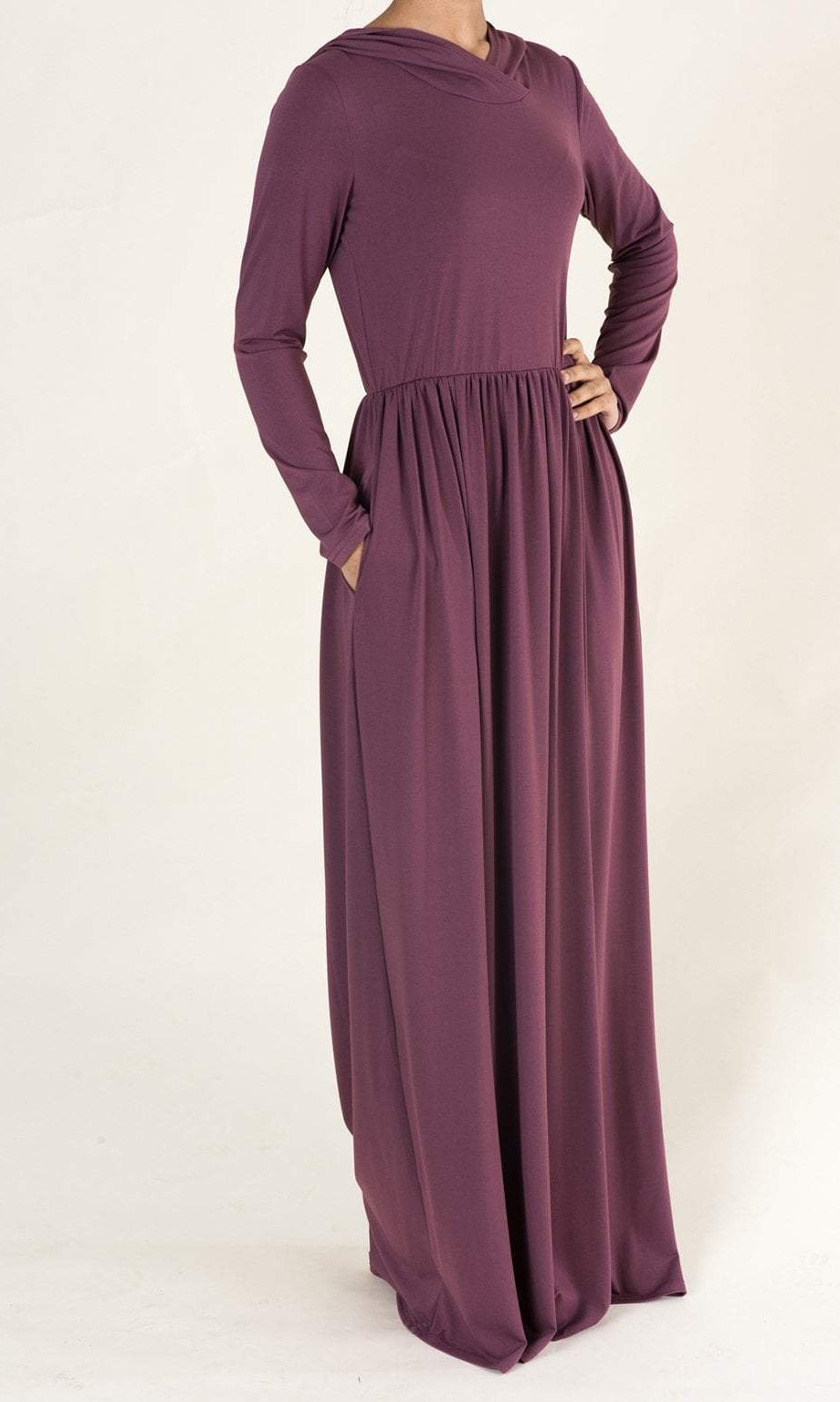 Dusty Rose Urban Hooded Maxi dress Kabayare