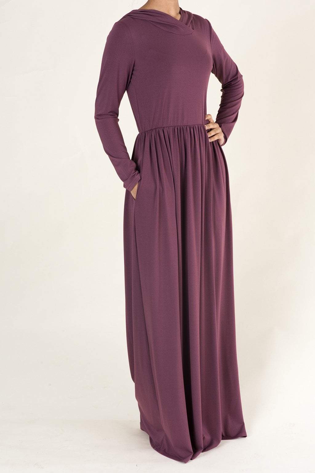 Dusty Rose Urban Hooded Maxi dress Kabayare