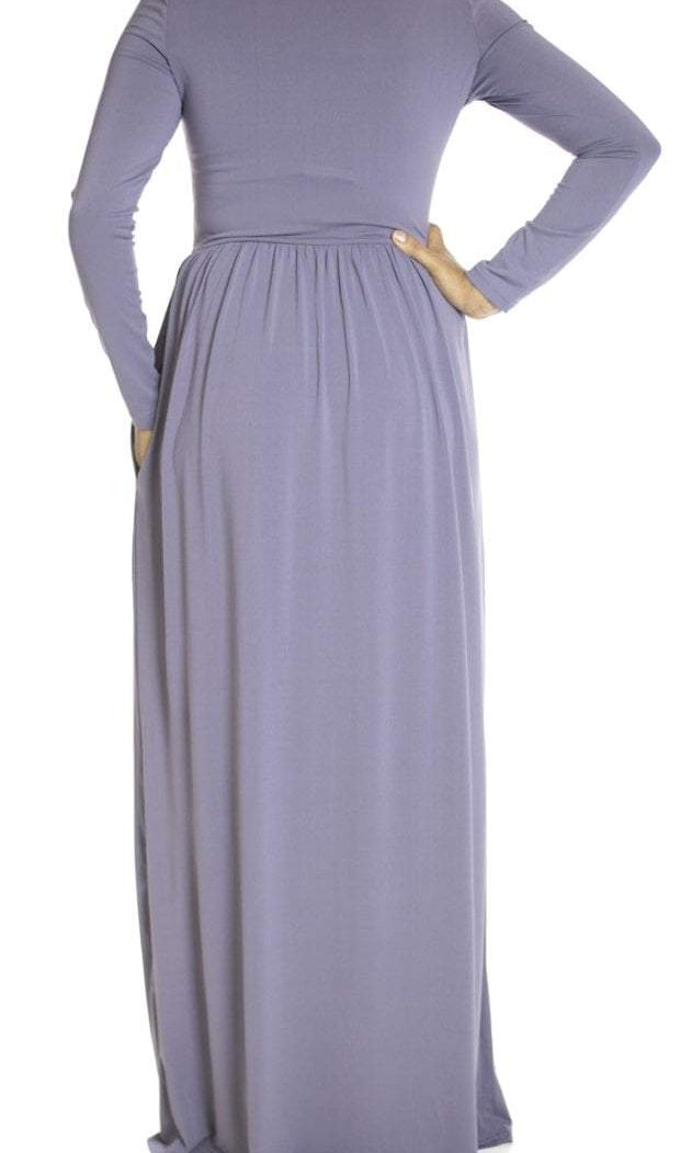 Dusty zipper front Maxi Dress Kabayare