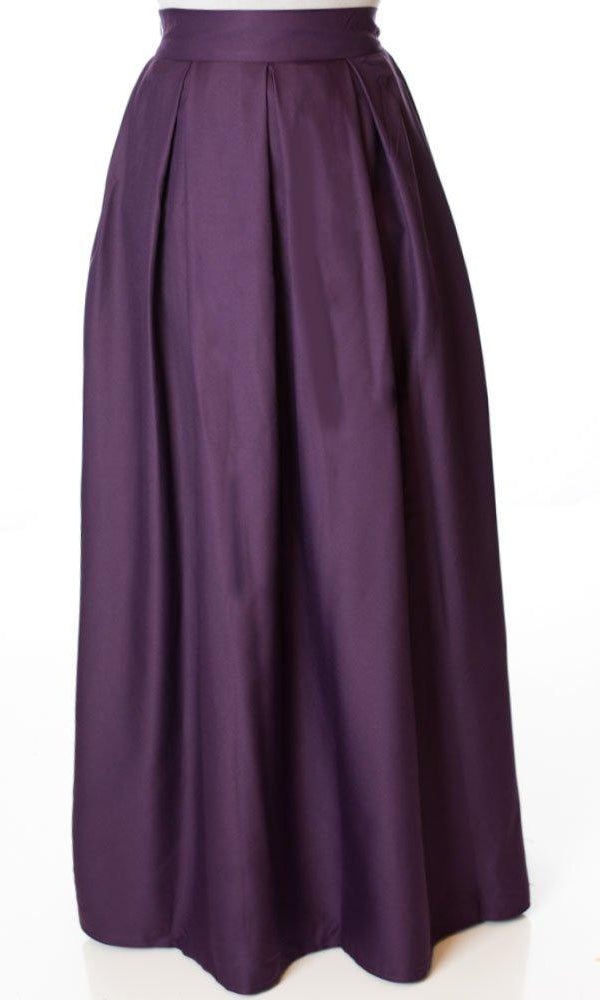 Eggplant A - Line Maxi Skirt Kabayare