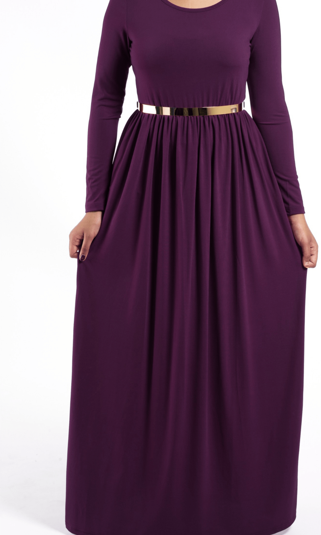 Eggplant Milk Silk Maxi Dress -soft Kabayare