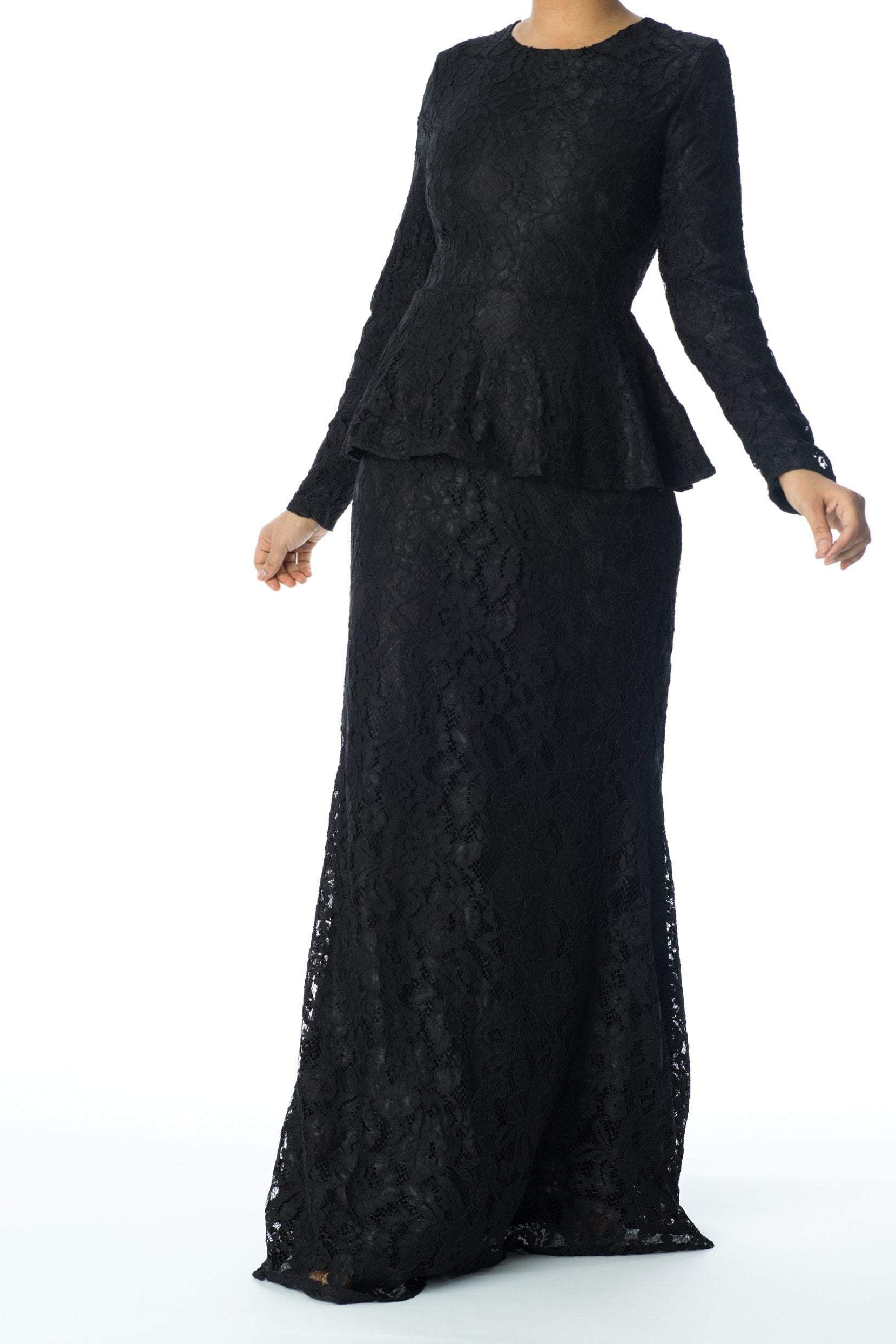 Elegant Lace peplum Dress Kabayare