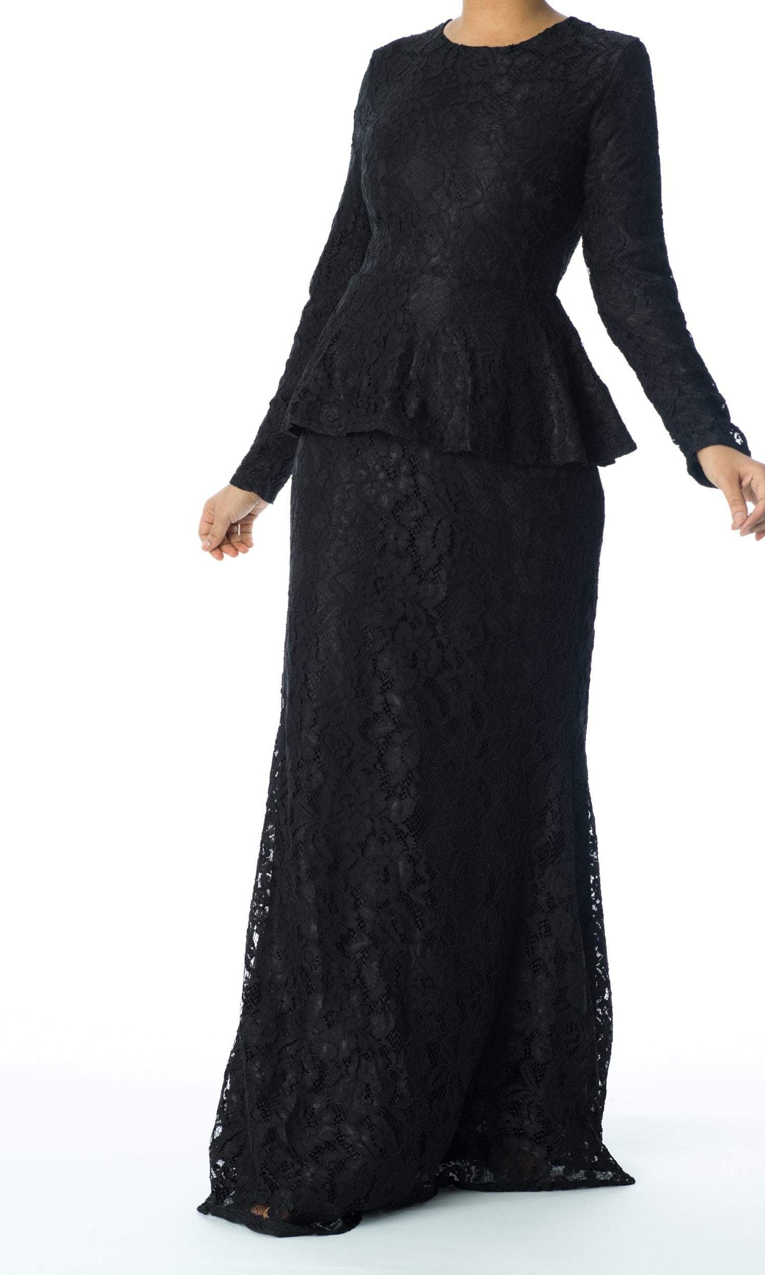 Elegant Lace peplum Dress Kabayare