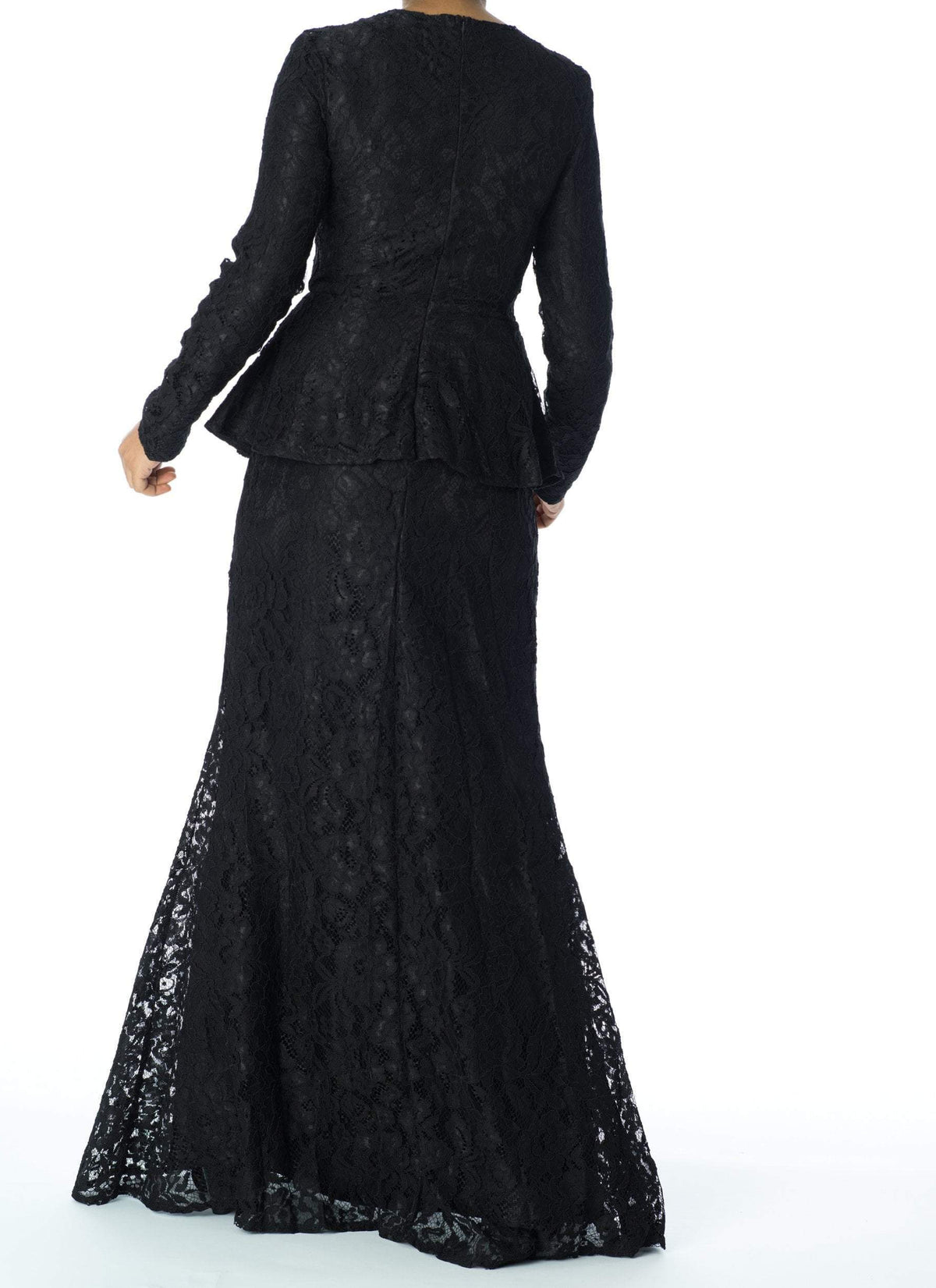 Elegant Lace peplum Dress Kabayare