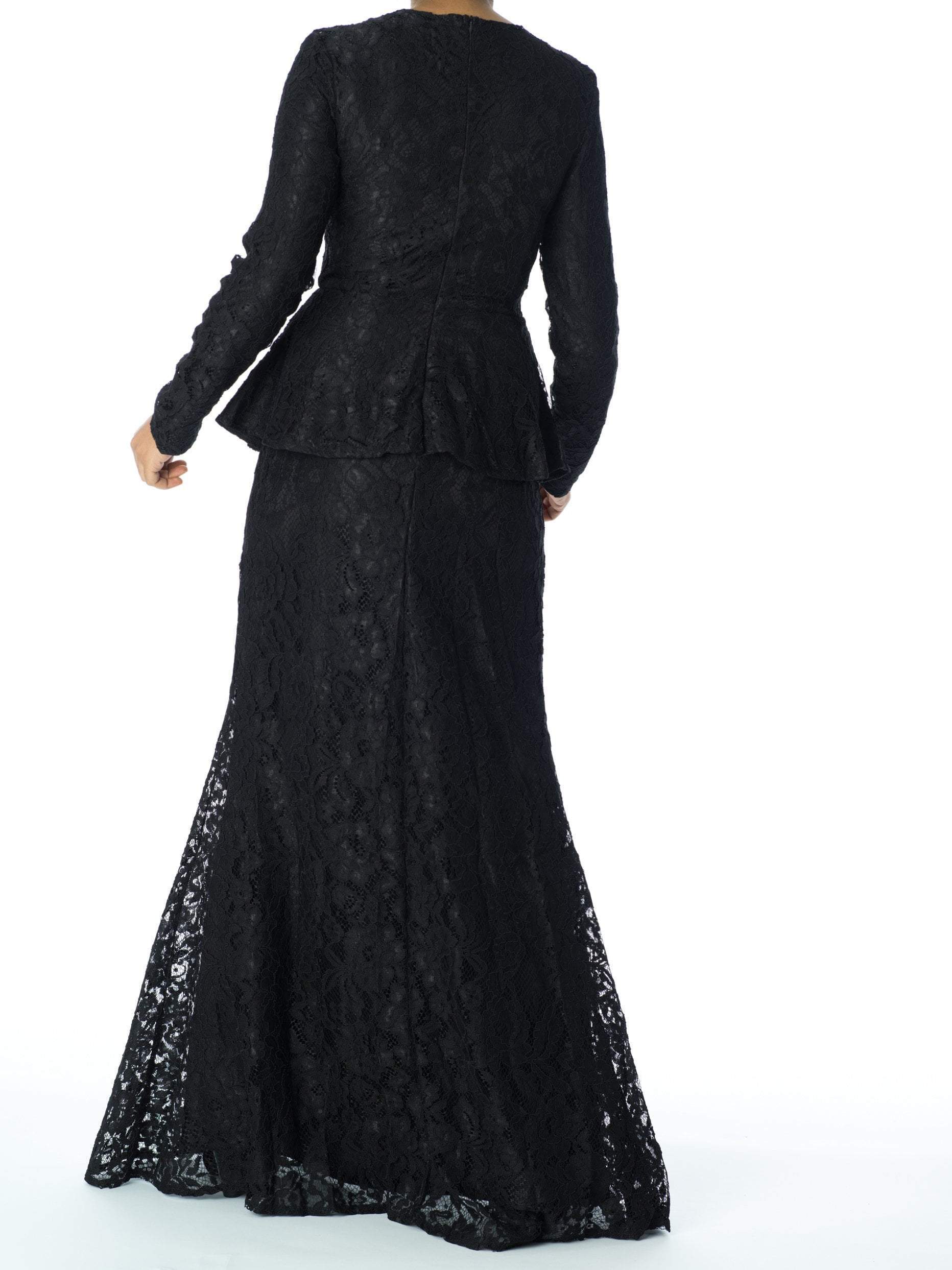 Elegant Lace peplum Dress Kabayare