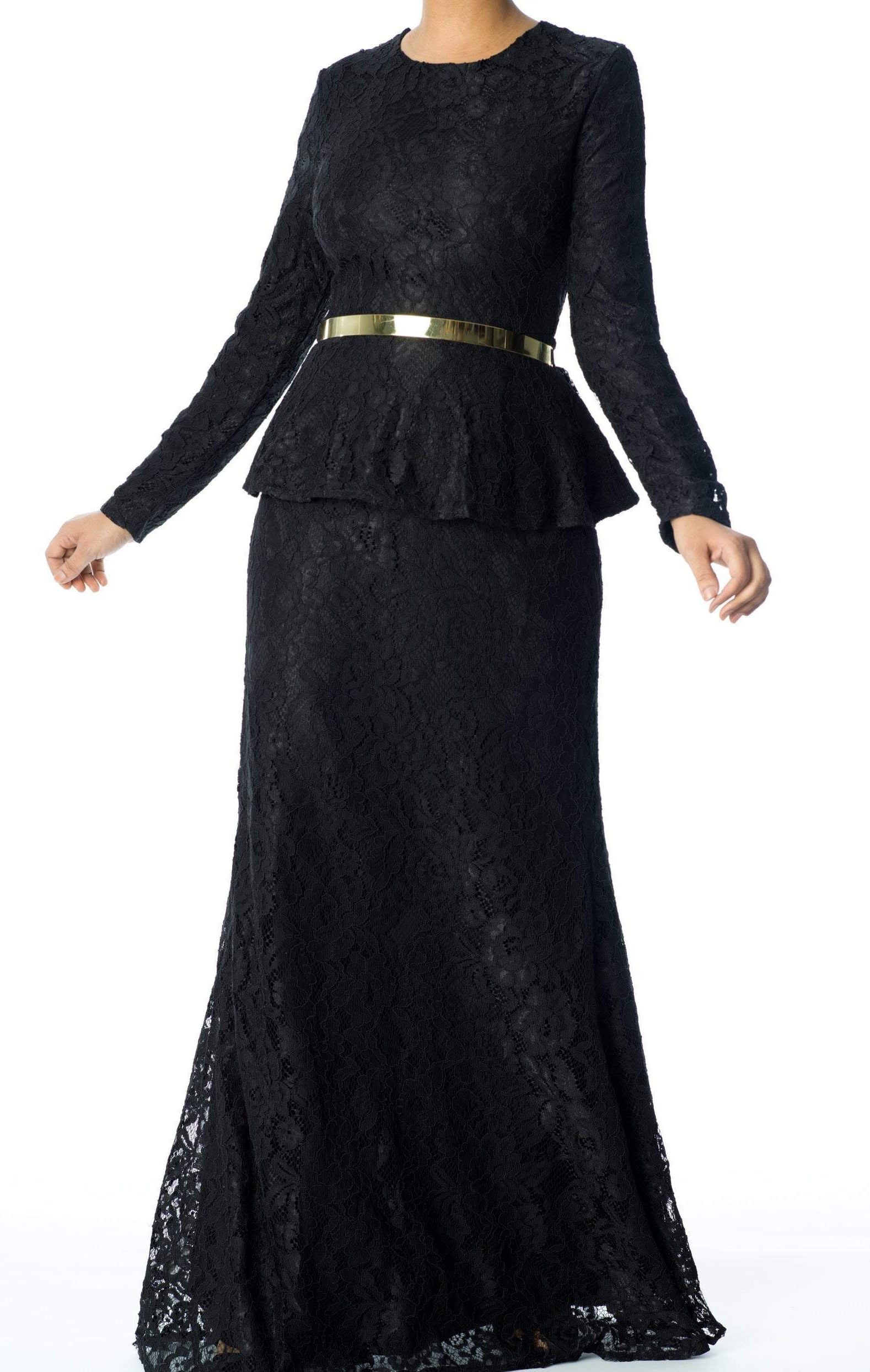 Elegant Lace peplum Dress Kabayare