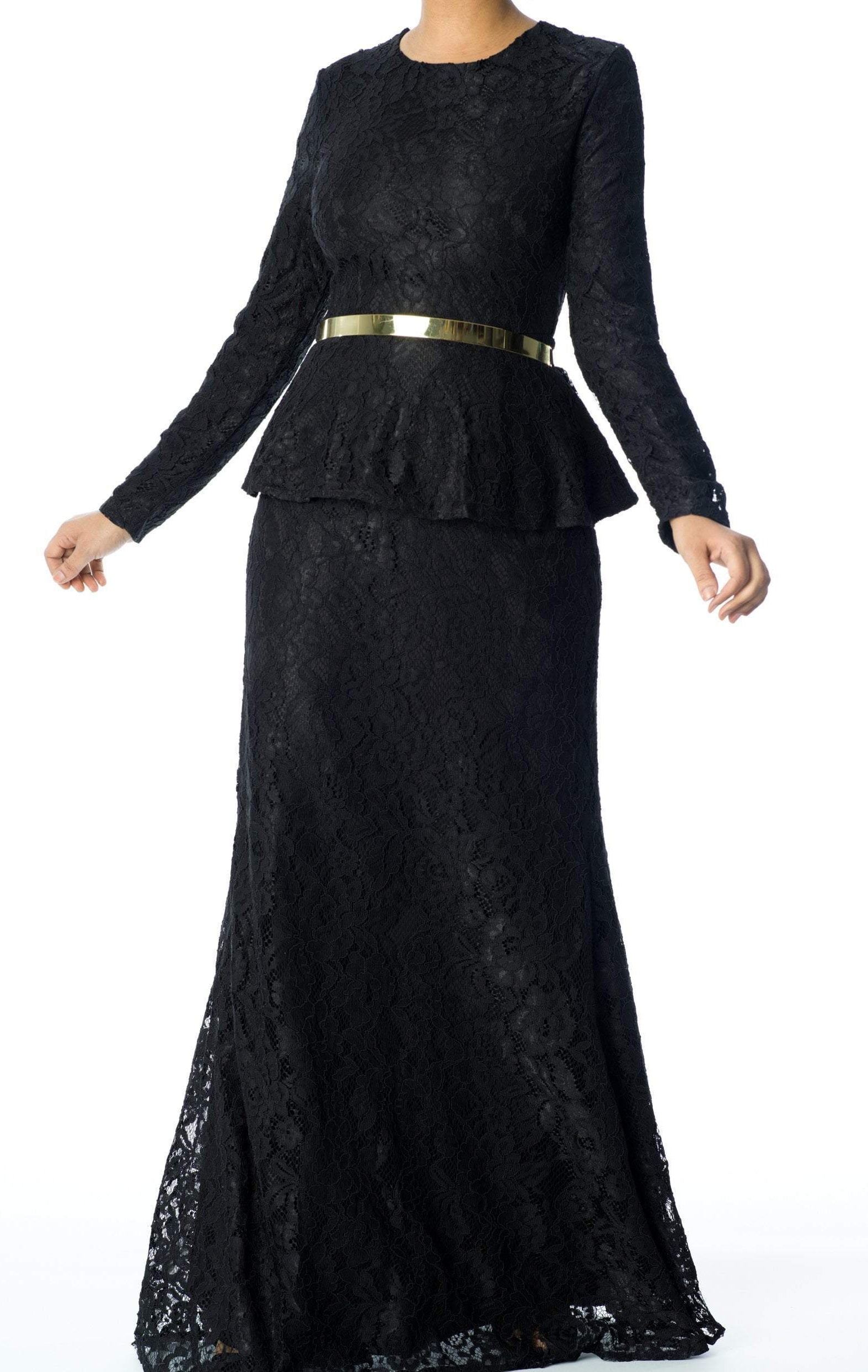 Elegant Lace peplum Dress Kabayare