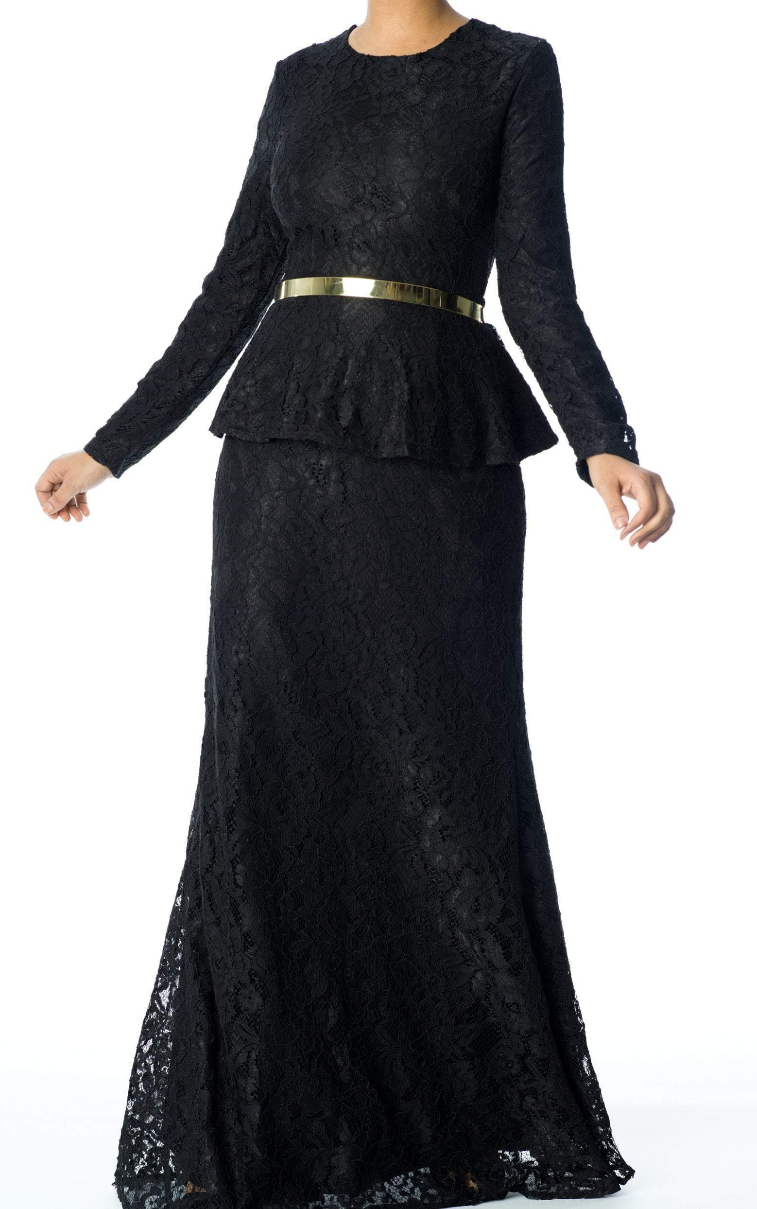 Elegant Lace peplum Dress Kabayare