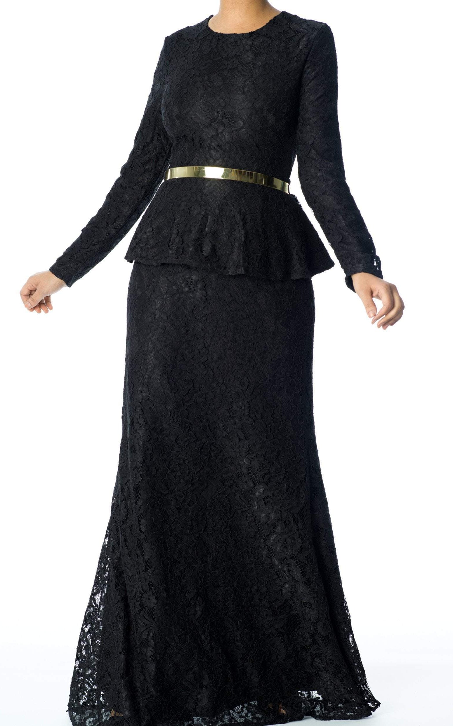 Elegant Lace peplum Dress Kabayare