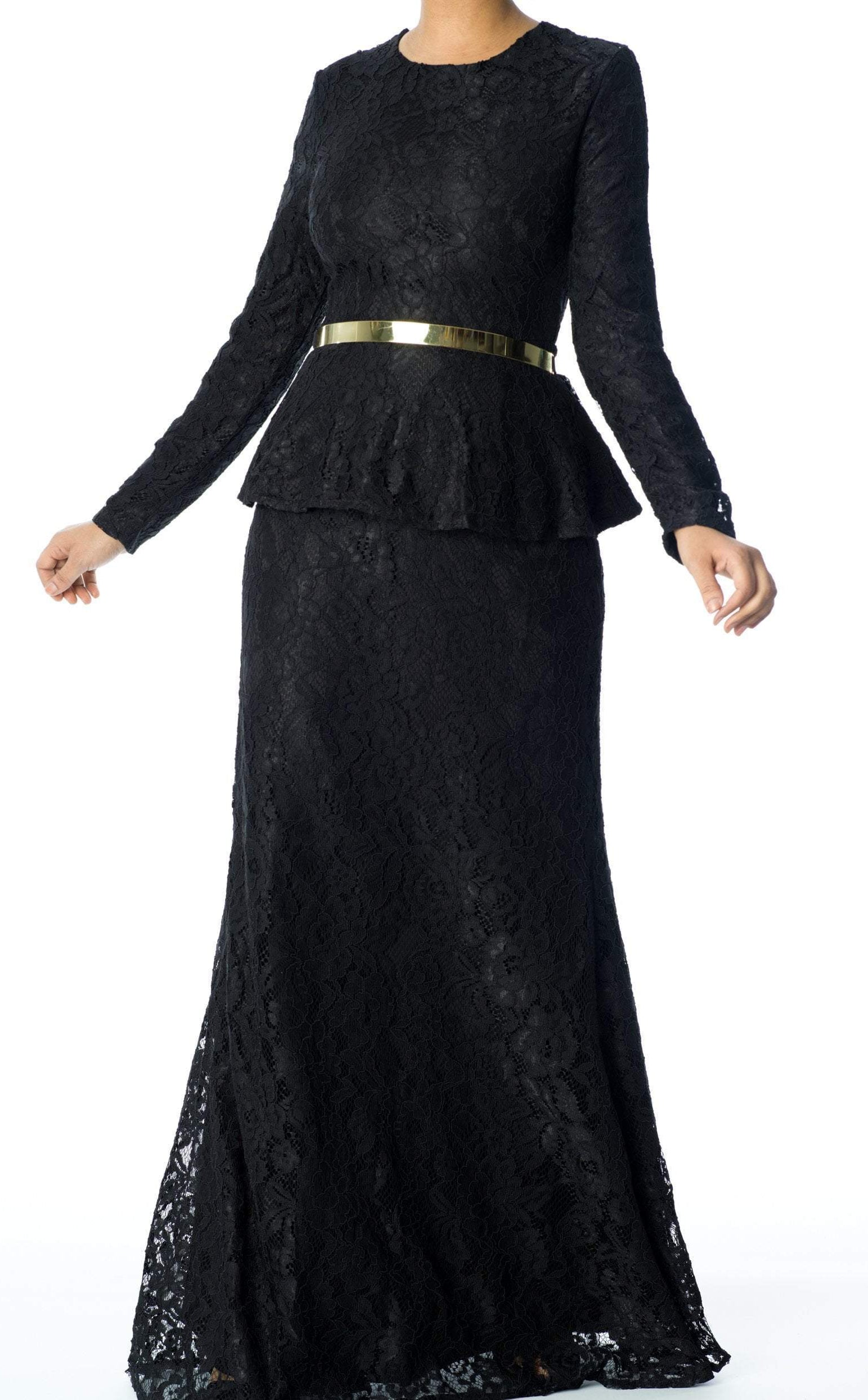 Elegant Lace peplum Dress Kabayare
