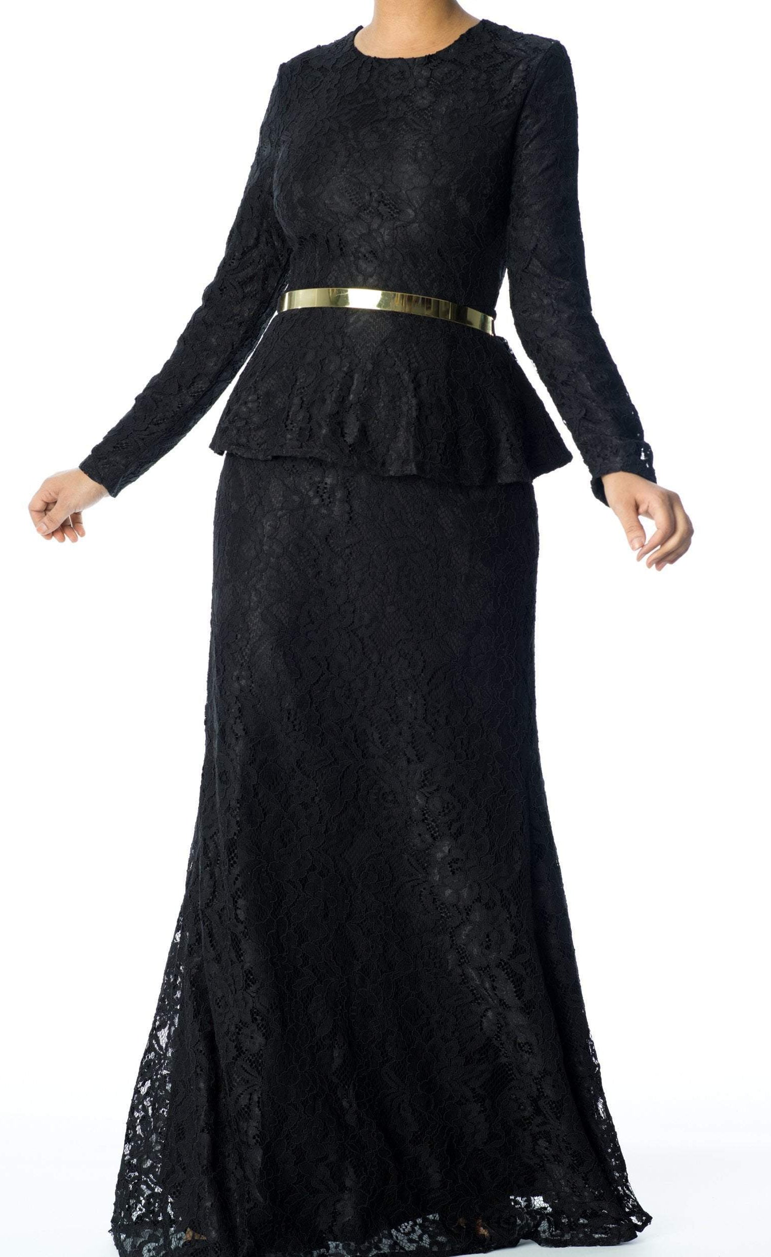 Elegant Lace peplum Dress Kabayare