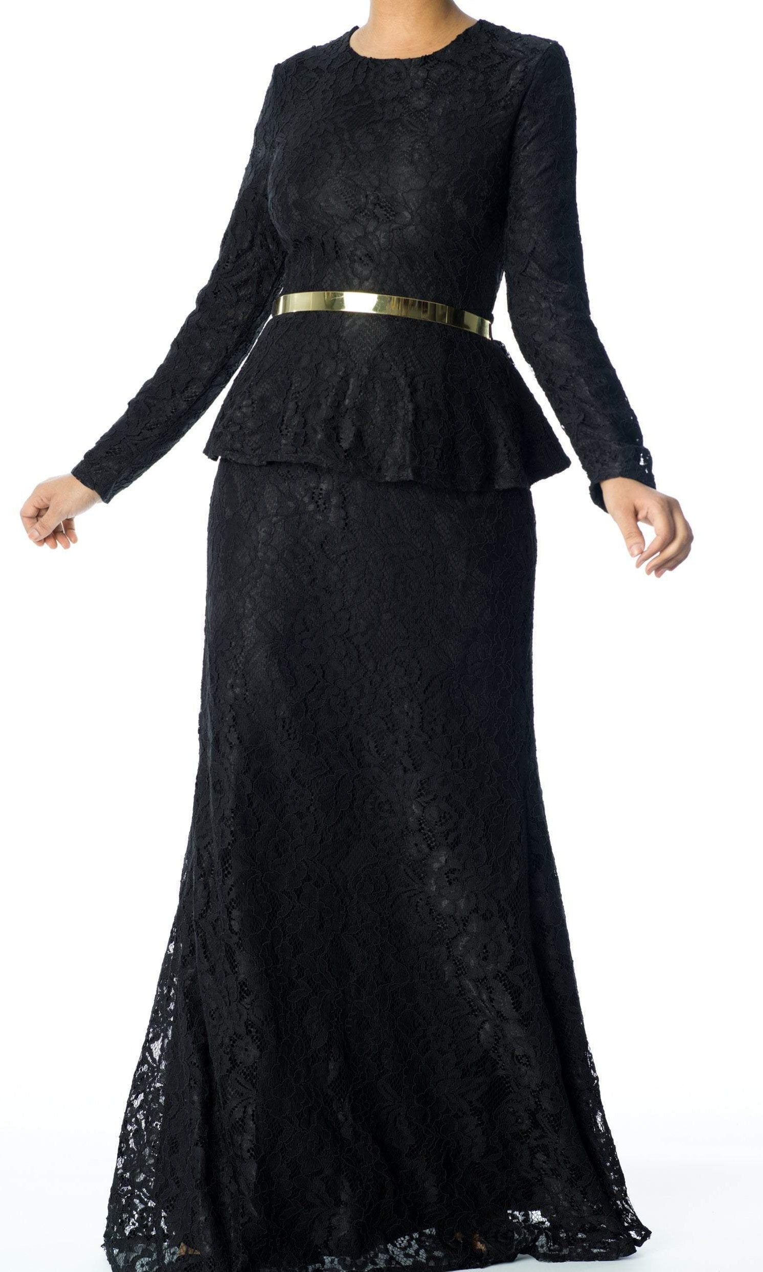 Elegant Lace peplum Dress Kabayare