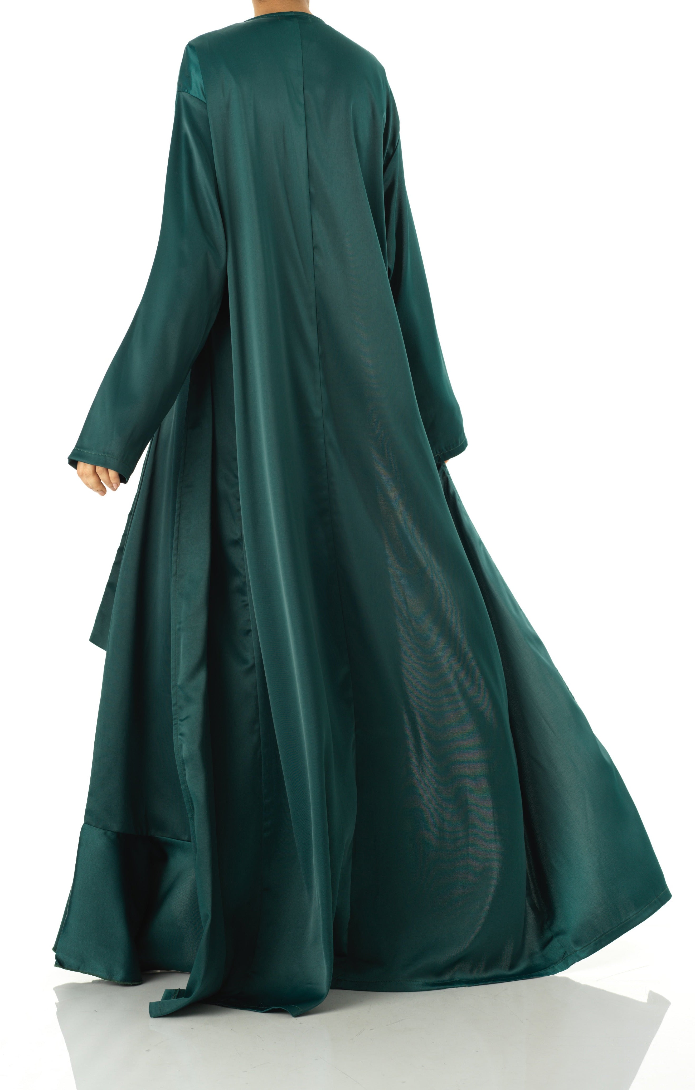 Emerald Princess Jasmine satin kimono two-piece set Kabayare