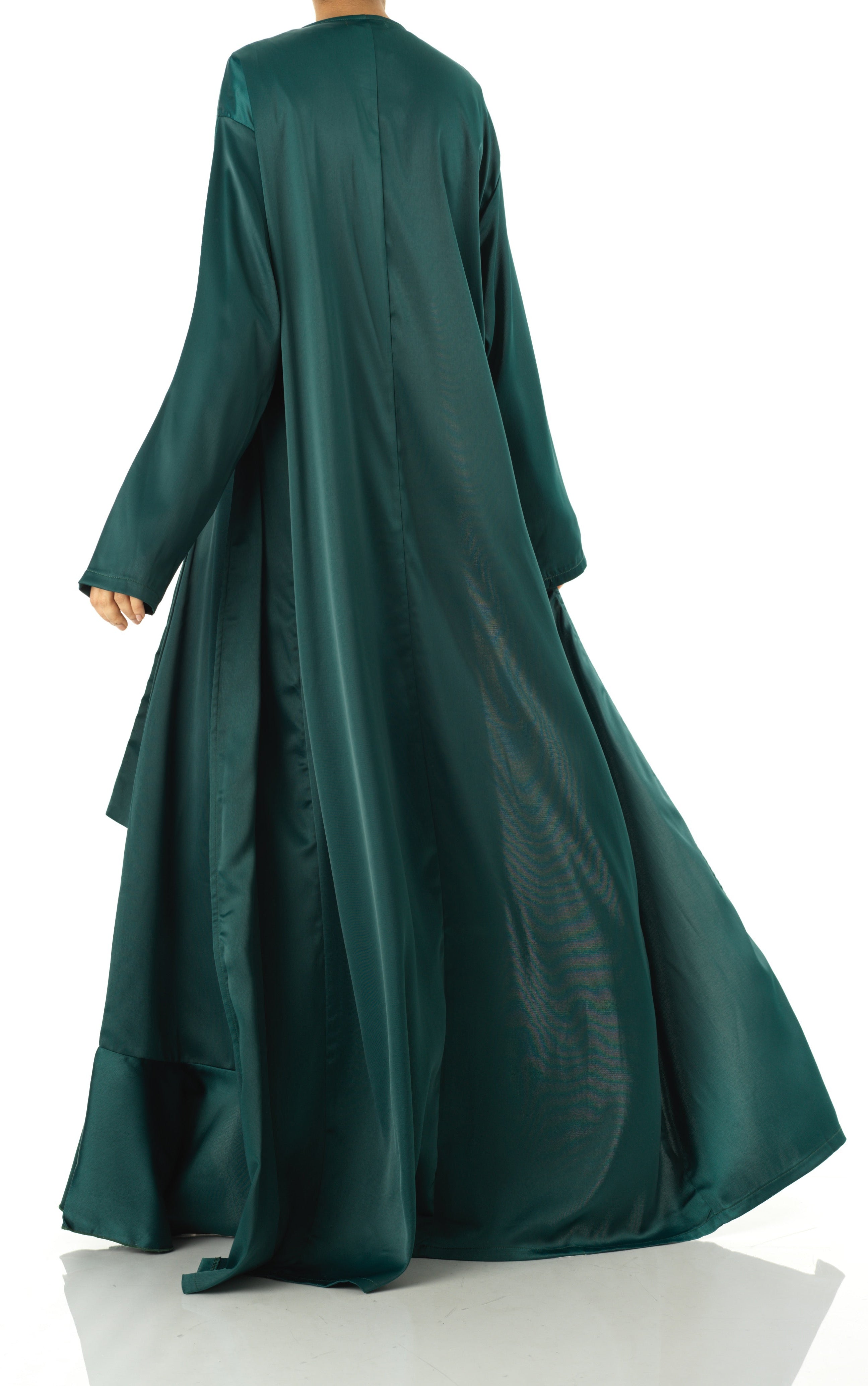 Emerald Princess Jasmine satin kimono two-piece set Kabayare