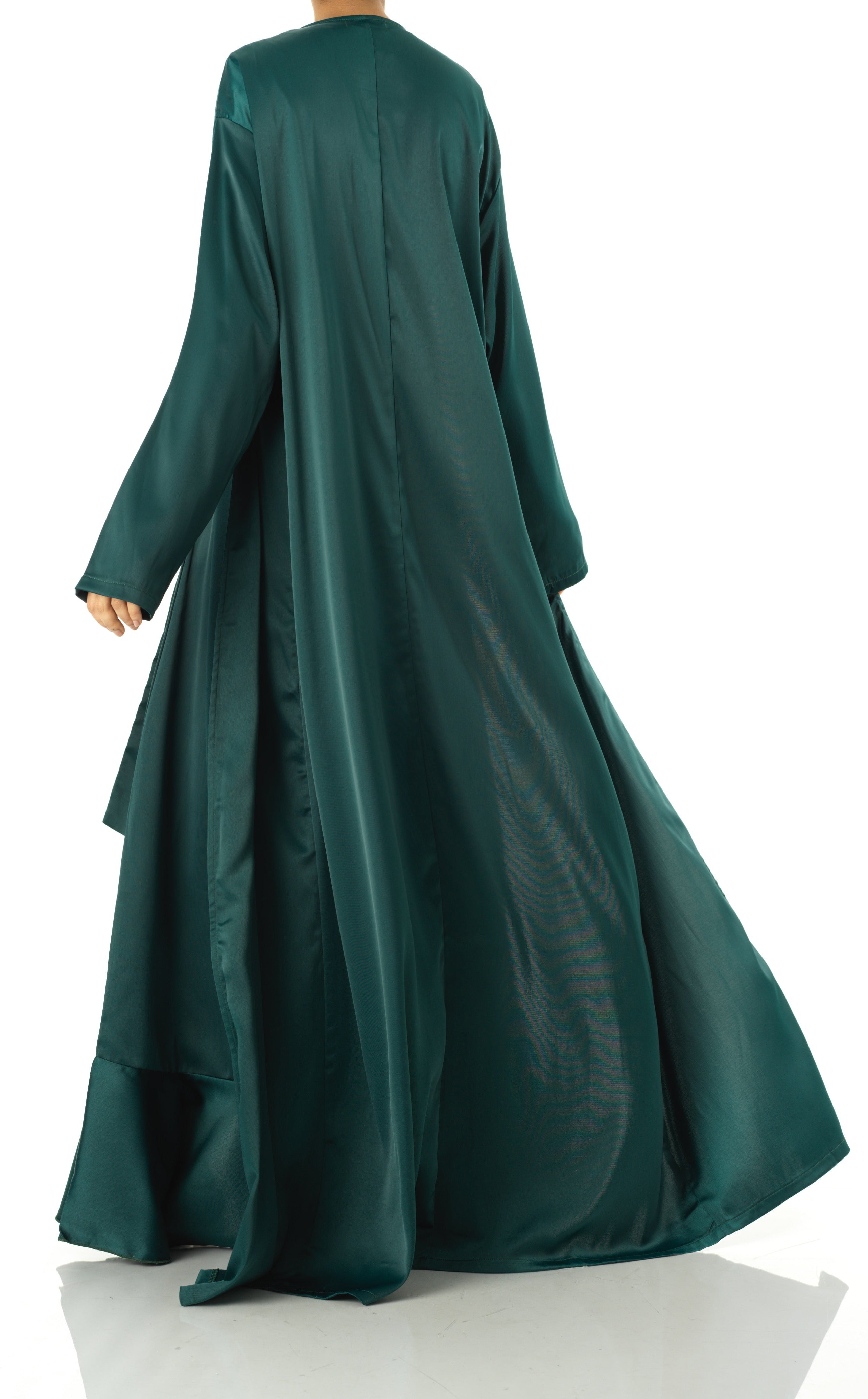 Emerald Princess Jasmine satin kimono two-piece set Kabayare