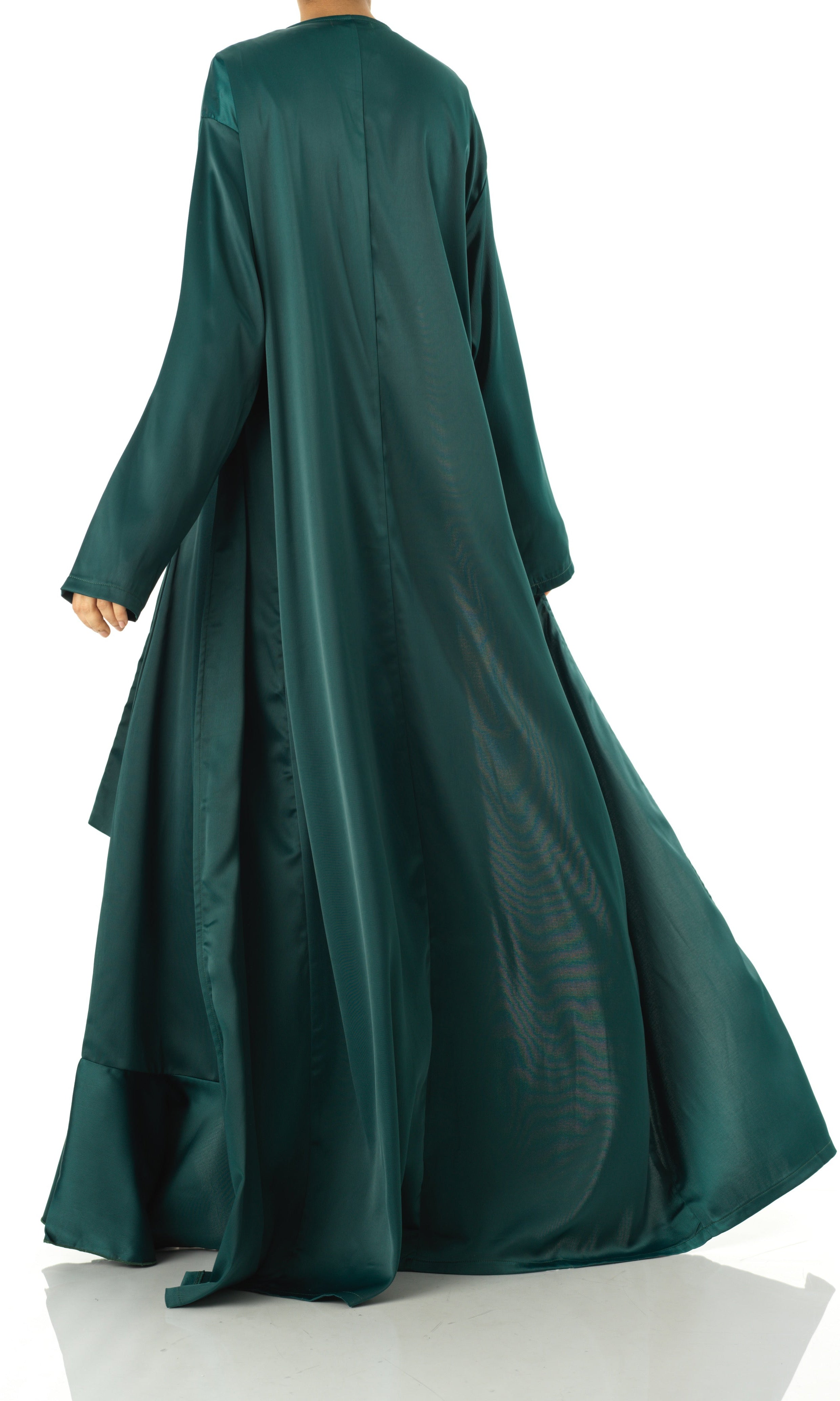 Emerald Princess Jasmine satin kimono two-piece set Kabayare