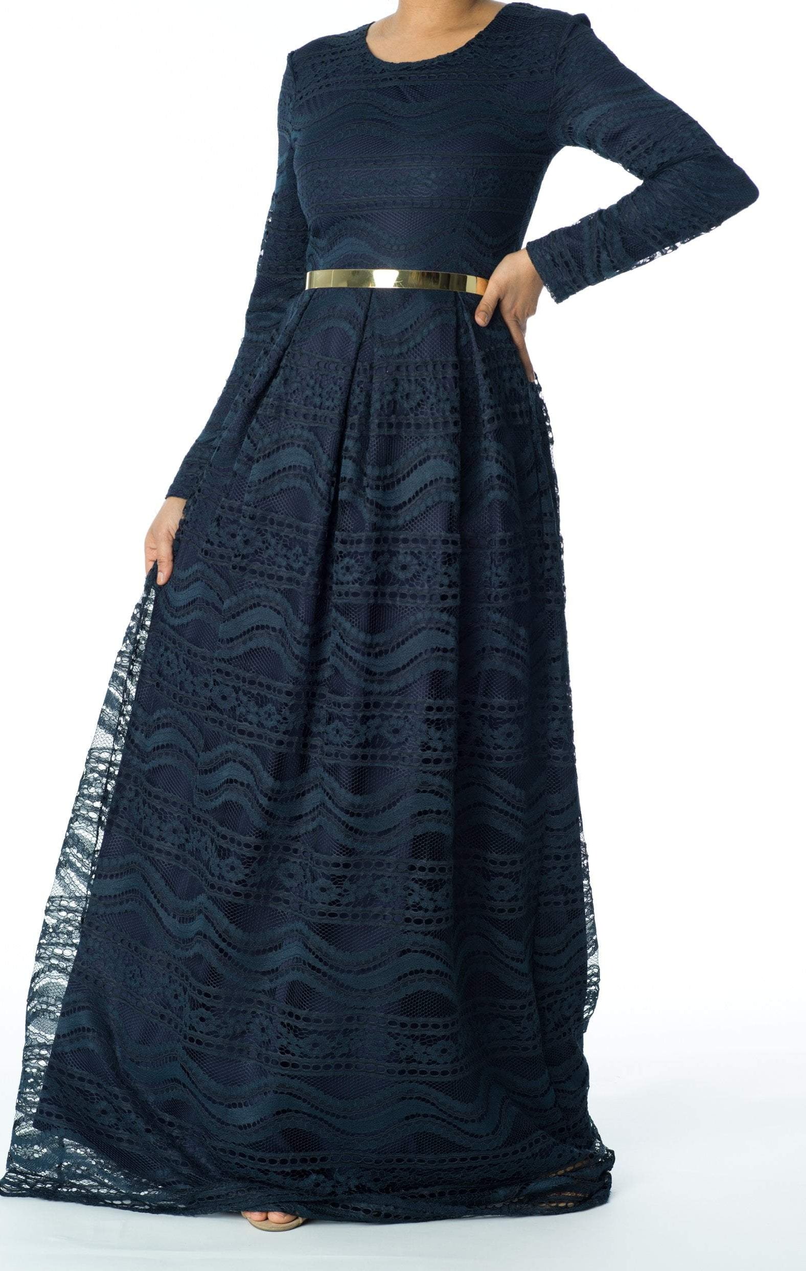 Ethereal Flare Lace Maxi Dress Kabayare