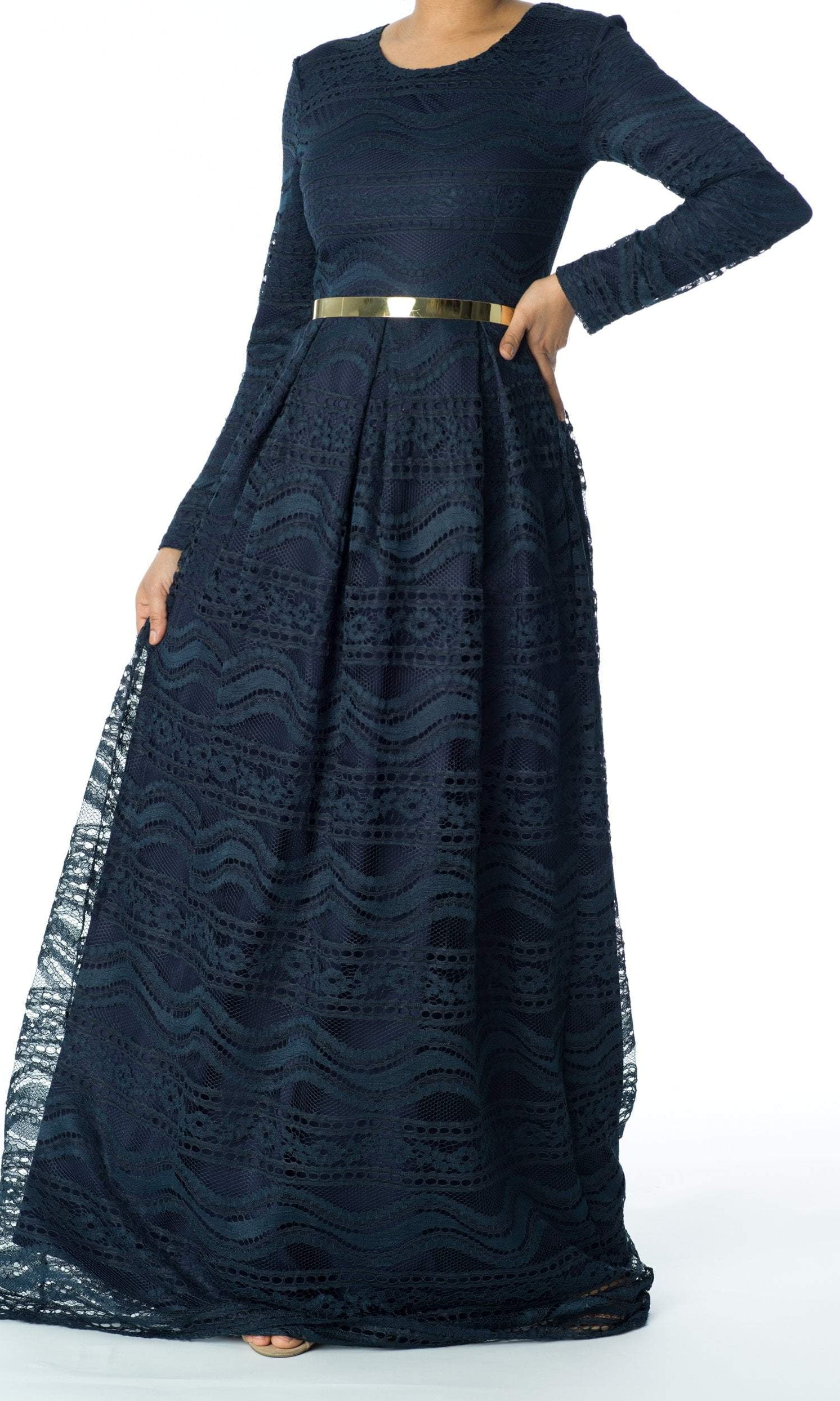 Ethereal Flare Lace Maxi Dress Kabayare