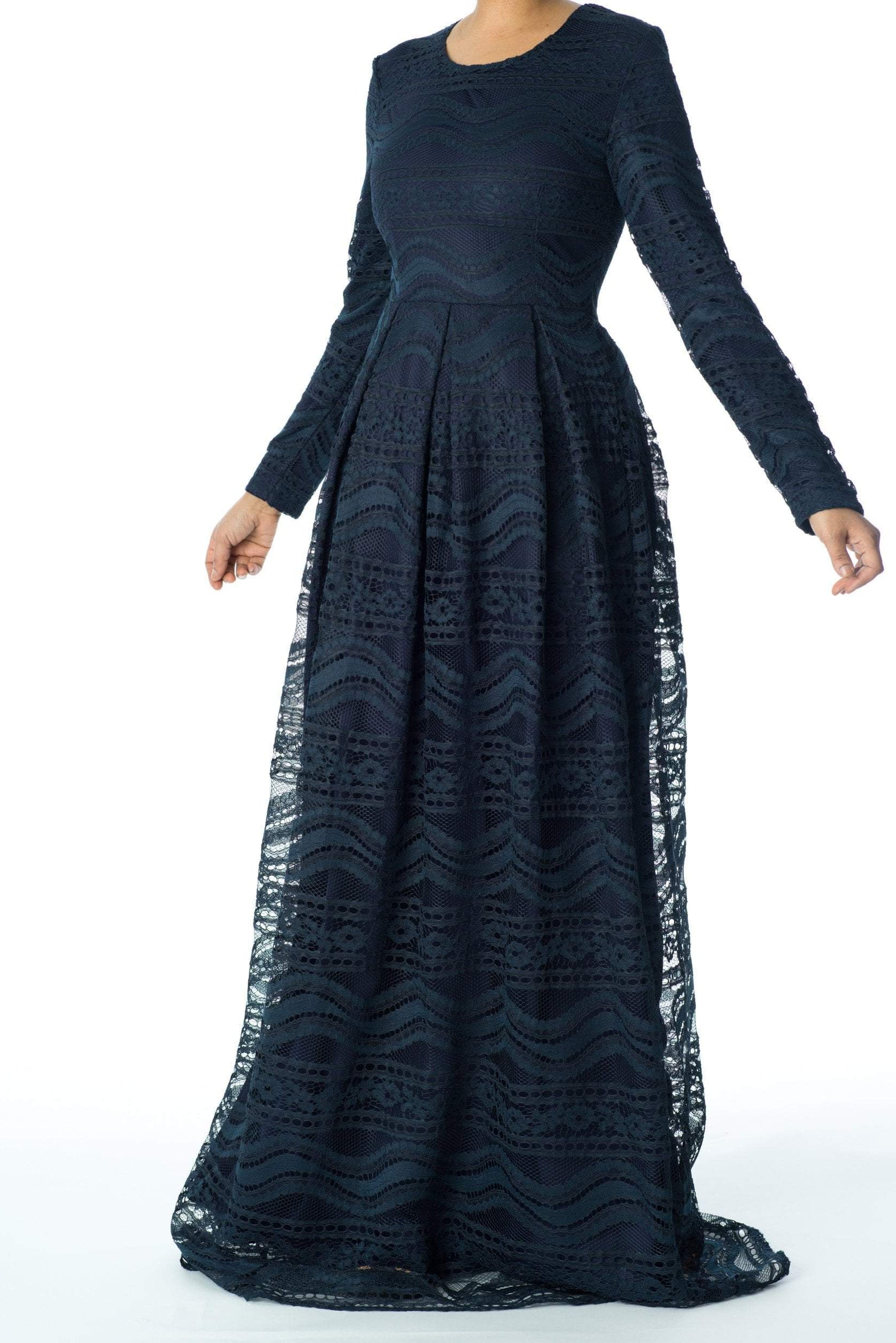 Ethereal Flare Lace Maxi Dress Kabayare