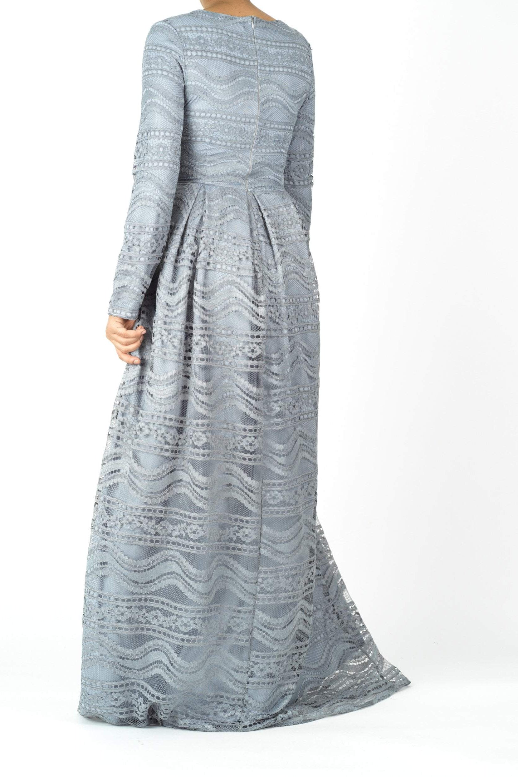 Ethereal Flare Lace Maxi Dress Kabayare