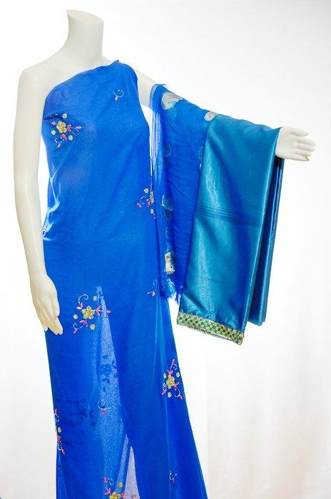 Exotic Blue Georgette Dirac Kabayare