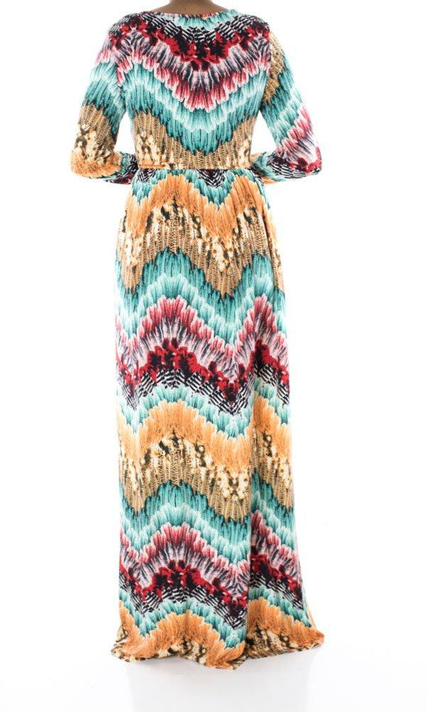 Faded Peacock maxi dress Kabayare