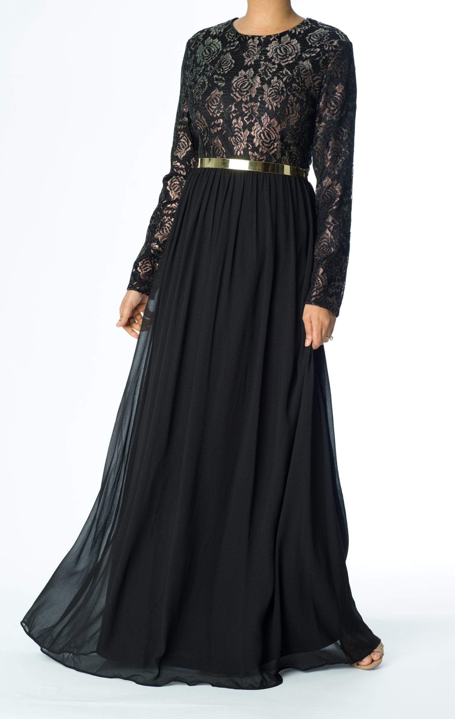 FAIRYTALE Lace detail chiffon dress Kabayare