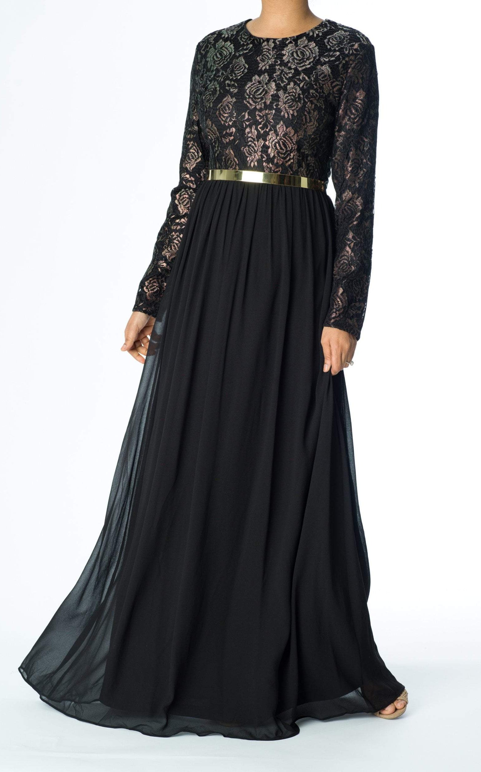 FAIRYTALE Lace detail chiffon dress Kabayare