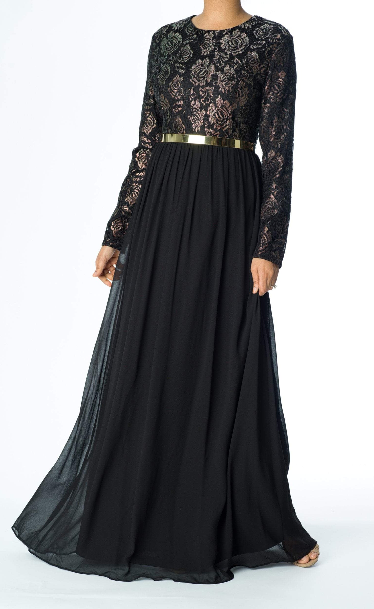 FAIRYTALE Lace detail chiffon dress Kabayare