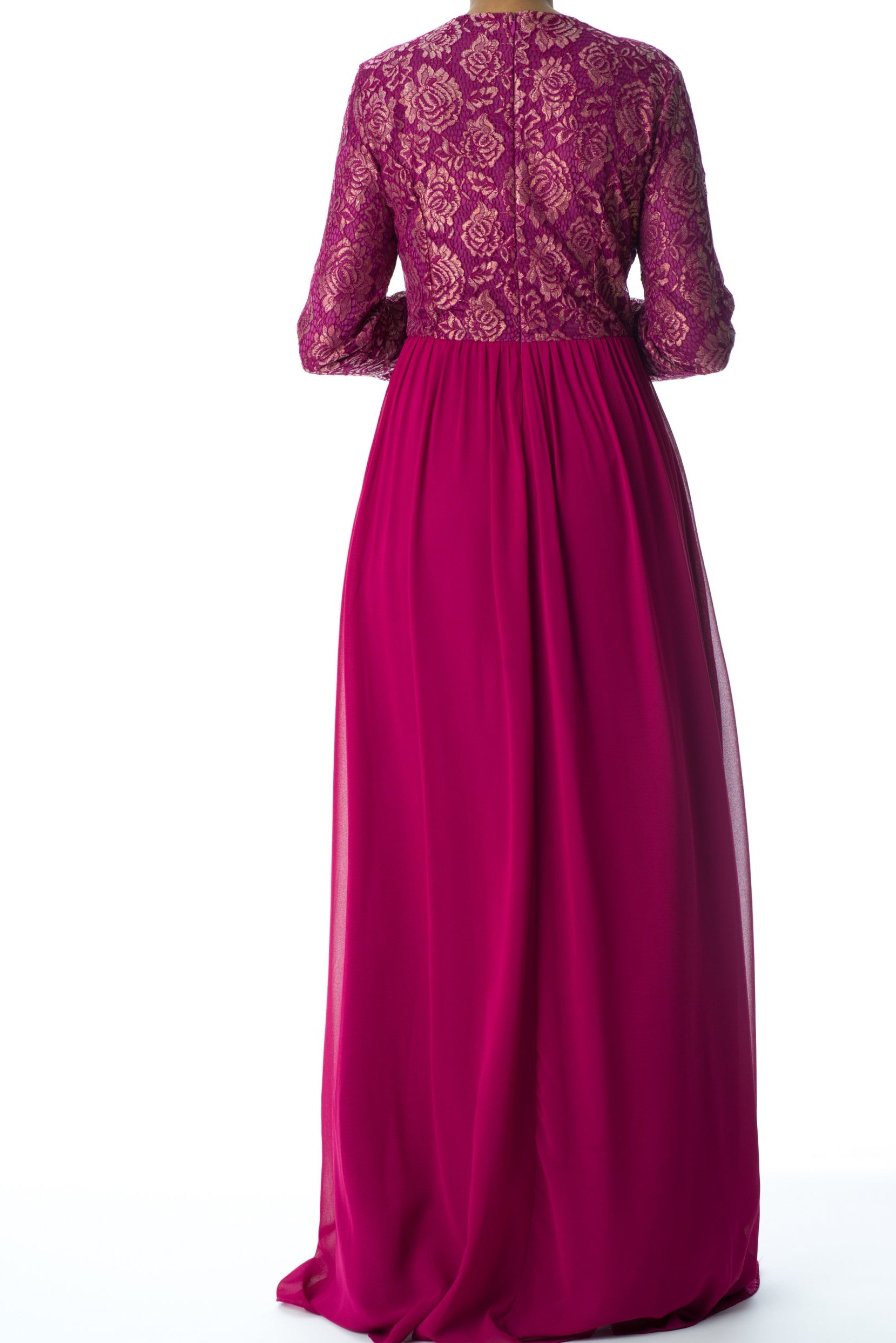 FAIRYTALE Lace detail chiffon dress Kabayare