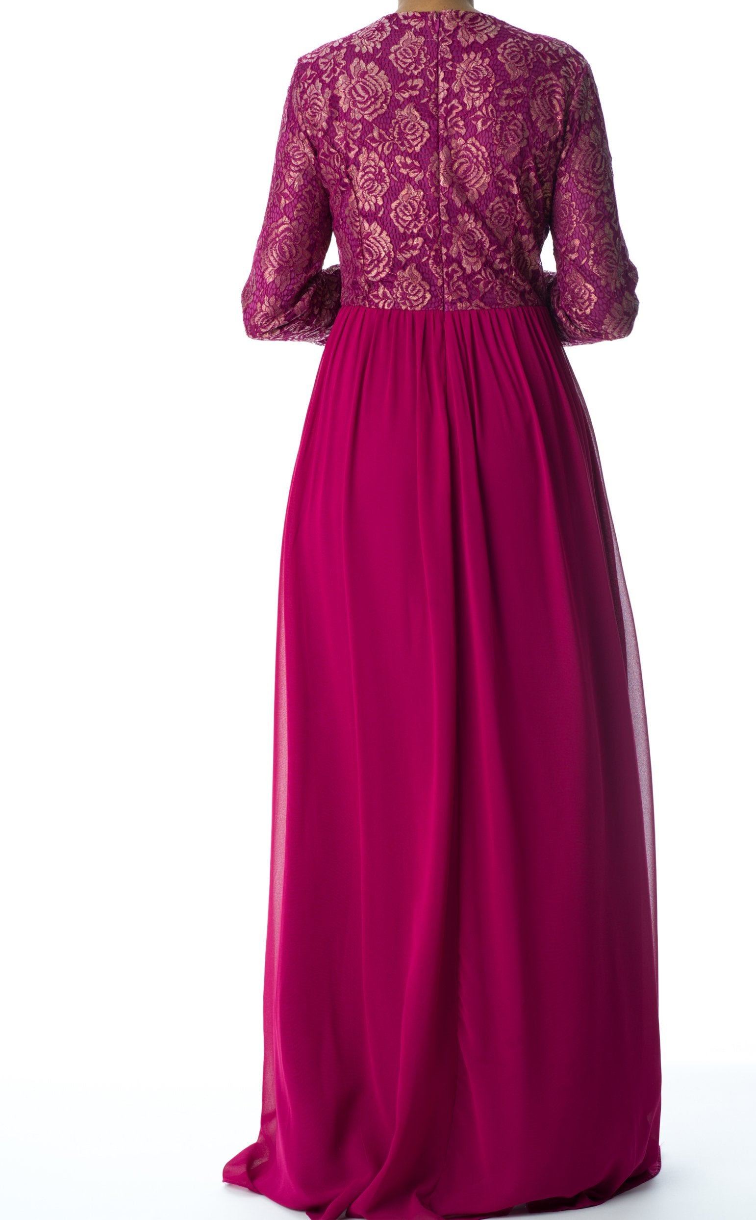 FAIRYTALE Lace detail chiffon dress Kabayare