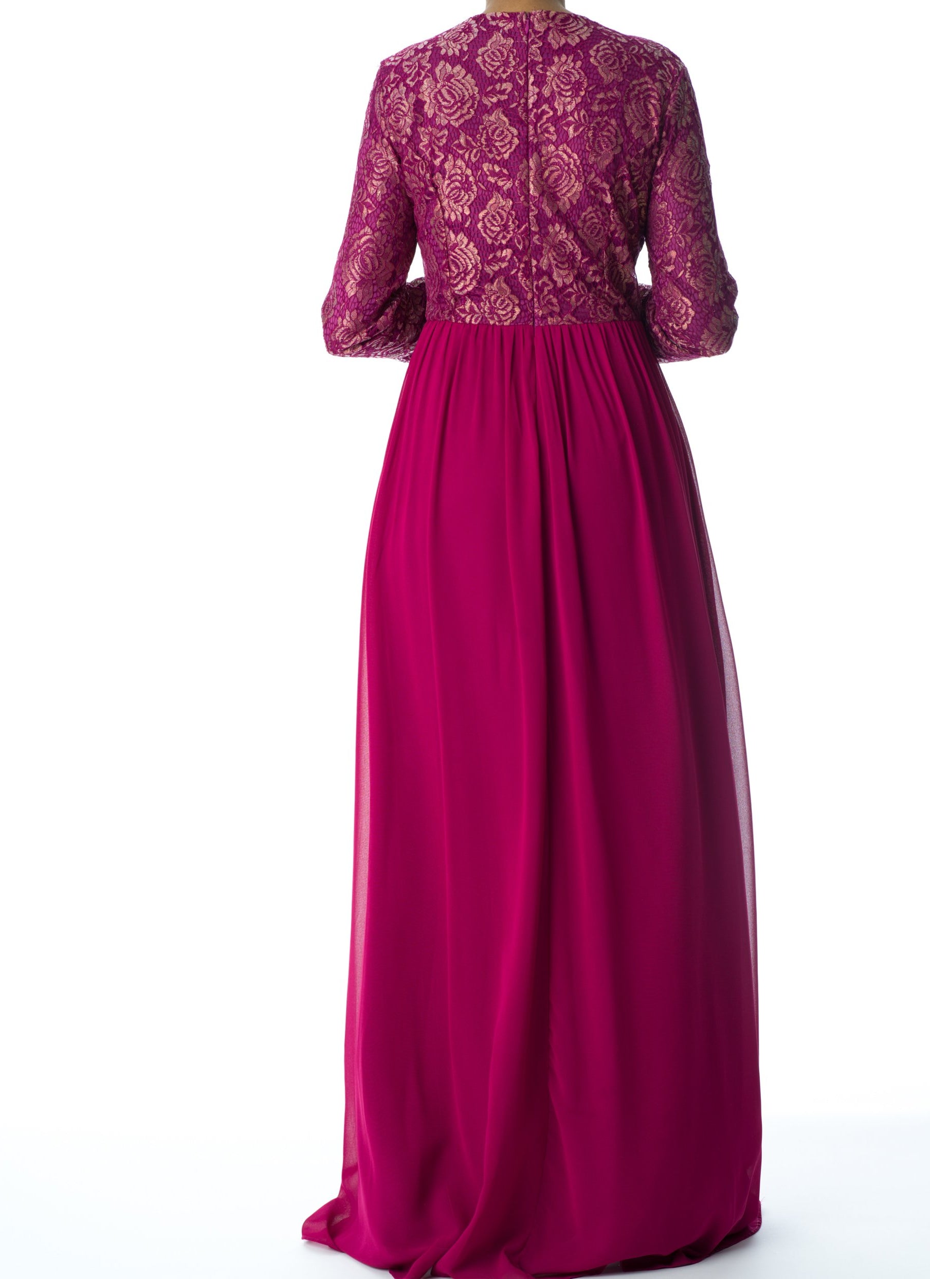 FAIRYTALE Lace detail chiffon dress Kabayare