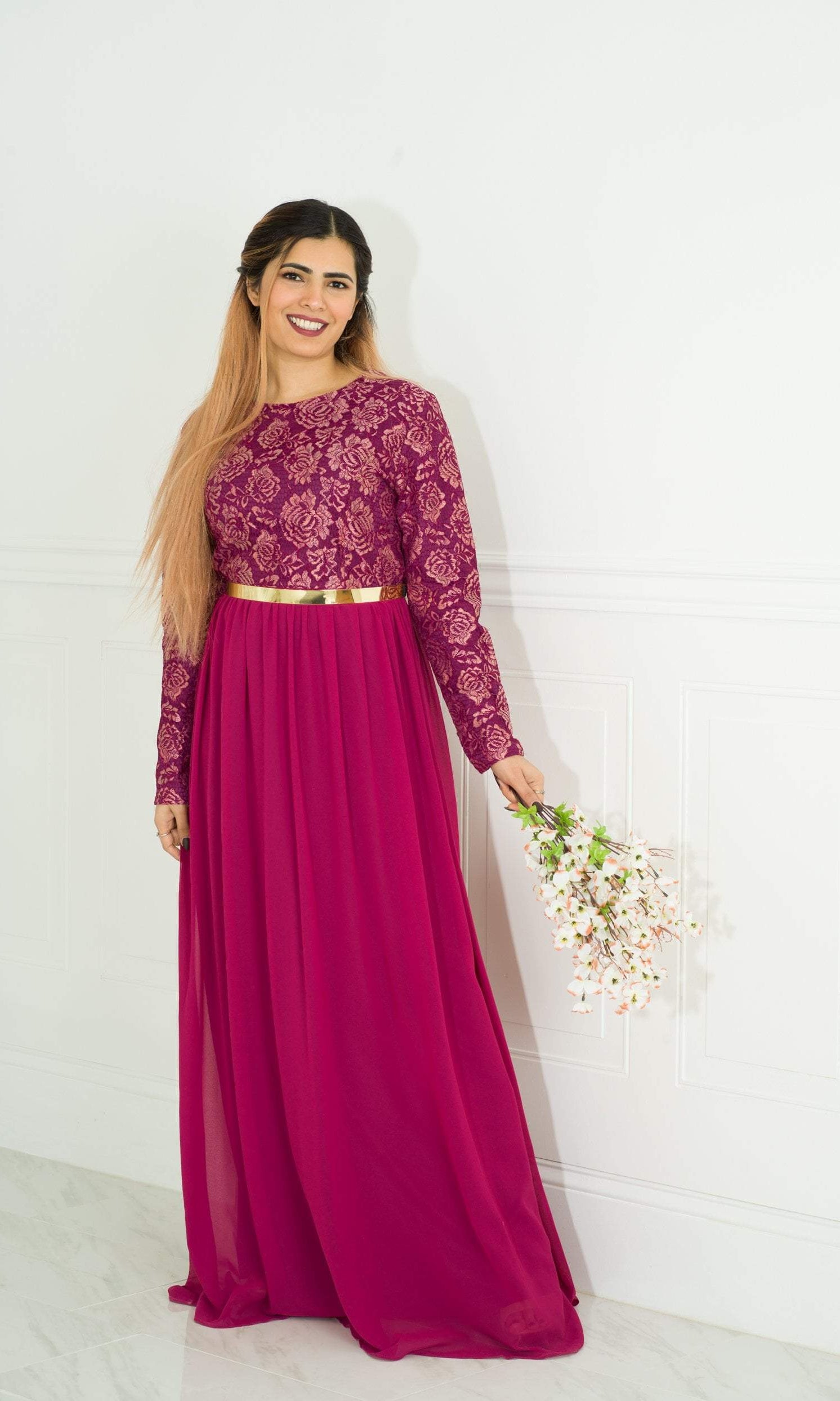 FAIRYTALE Lace detail chiffon dress Kabayare