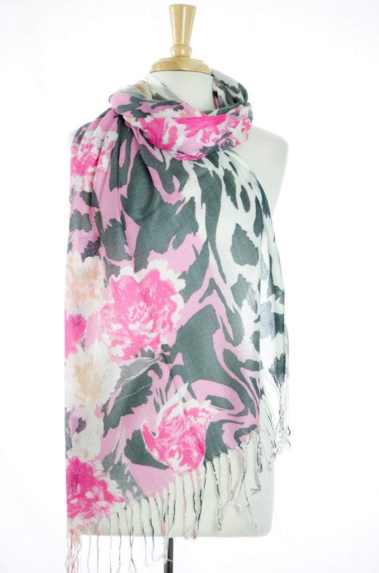 floral Acrylic Scarf Pashimina Kabayare