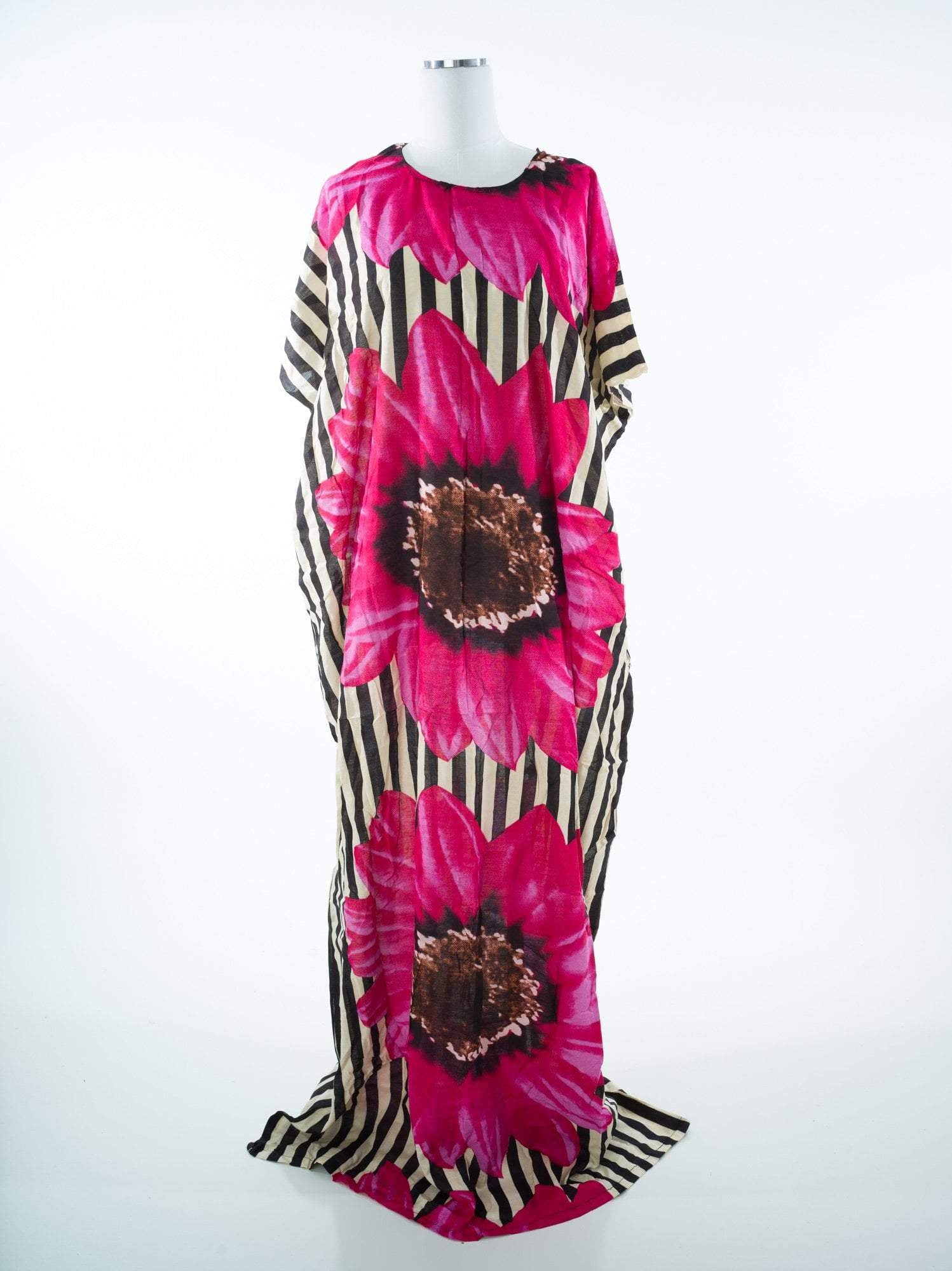 Floral and stripes bati dress - Kabayare Fashion (6147772514482)
