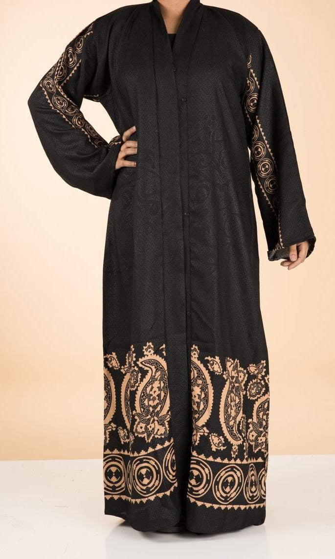 Floral Linen Kimono Abaya Kabayare