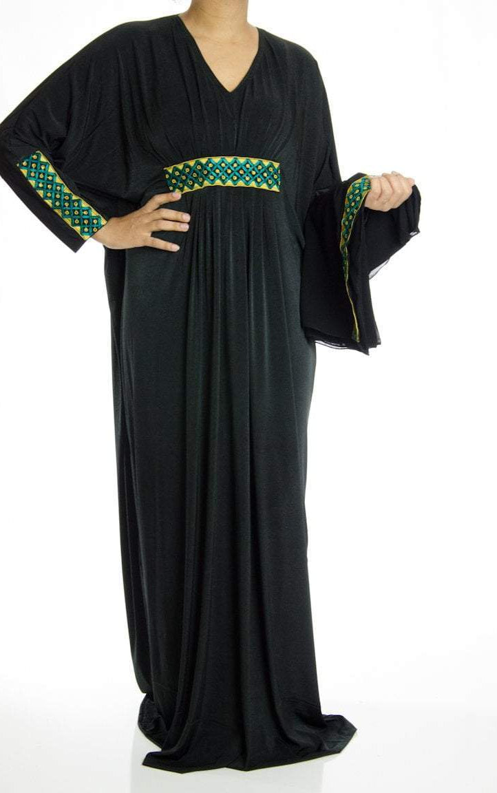Forest Butterfly Jersey Abaya Kabayare