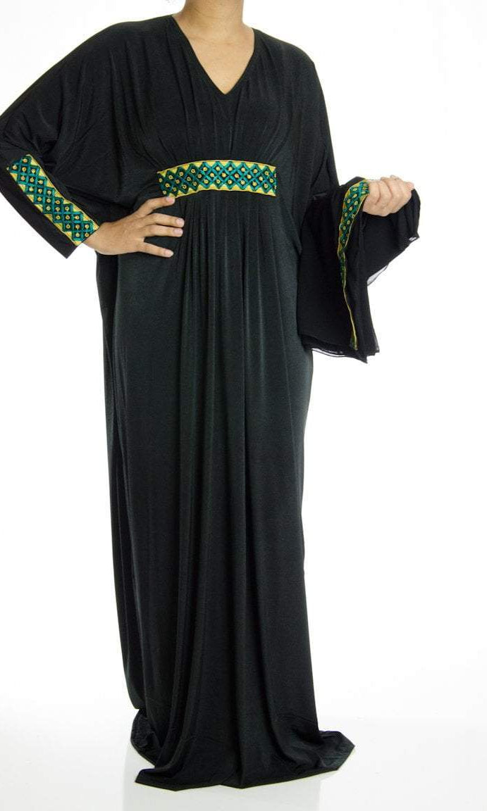 Forest Butterfly Jersey Abaya Kabayare
