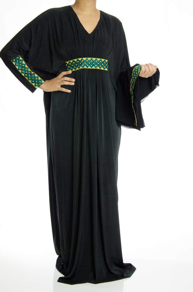 Forest Butterfly Jersey Abaya Kabayare
