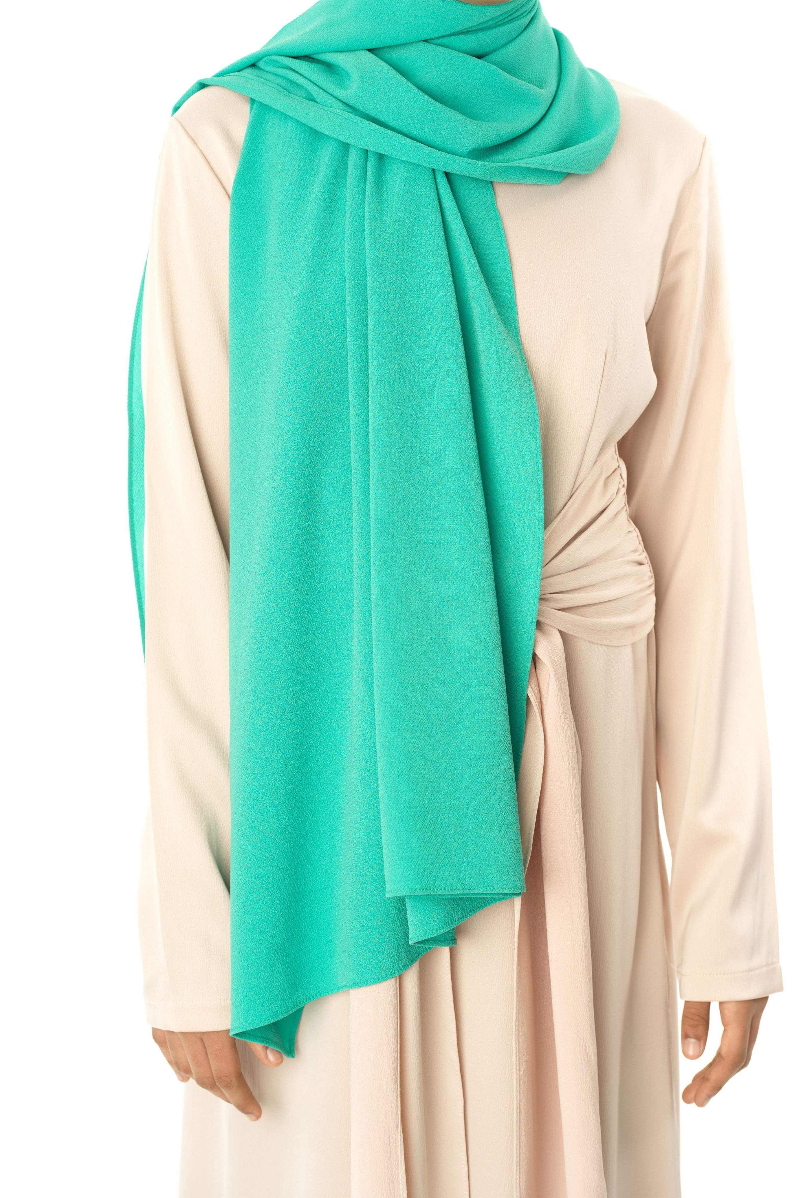 Fresh Mint fabulous crepe Hijab Kabayare