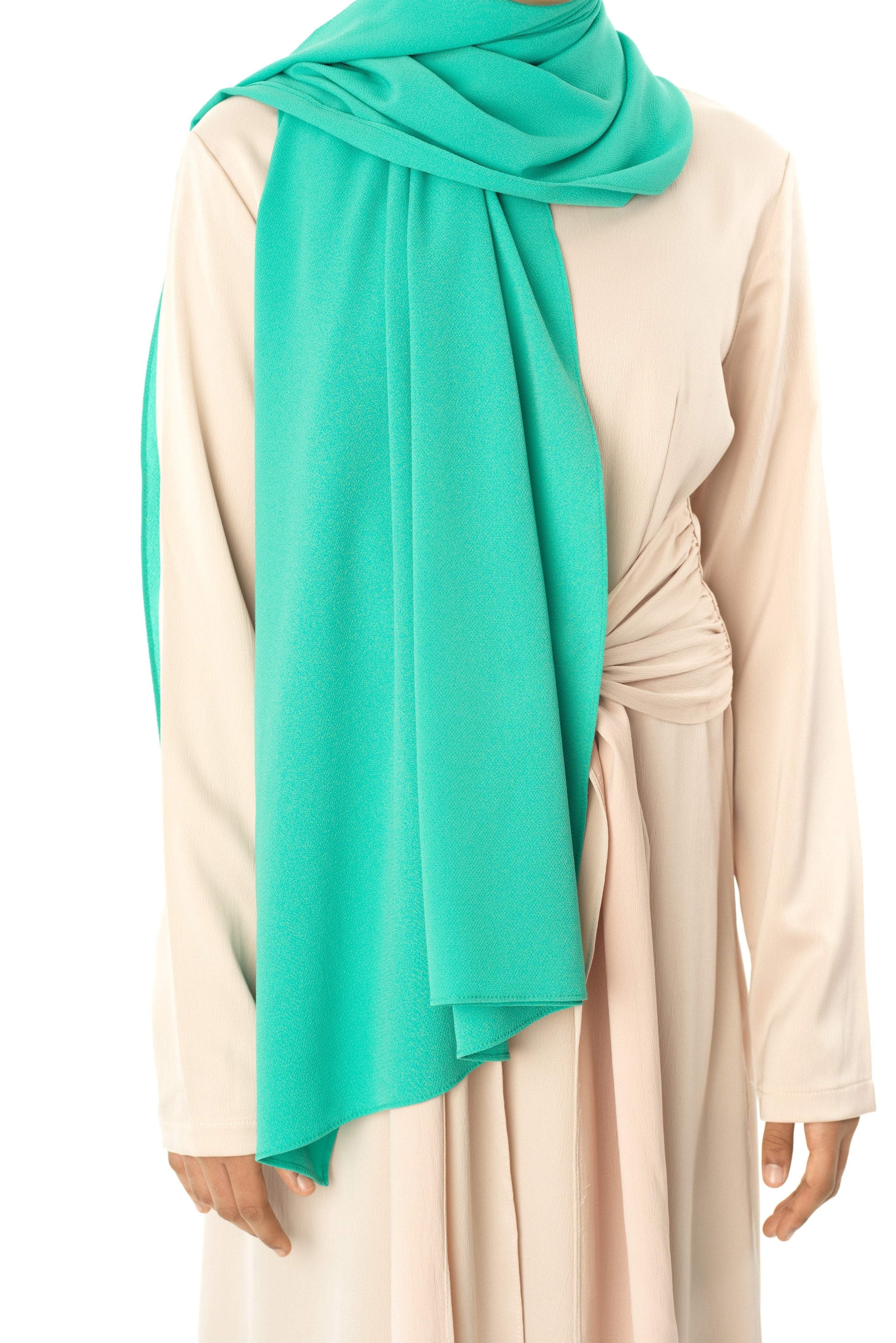 Fresh Mint fabulous crepe Hijab Kabayare