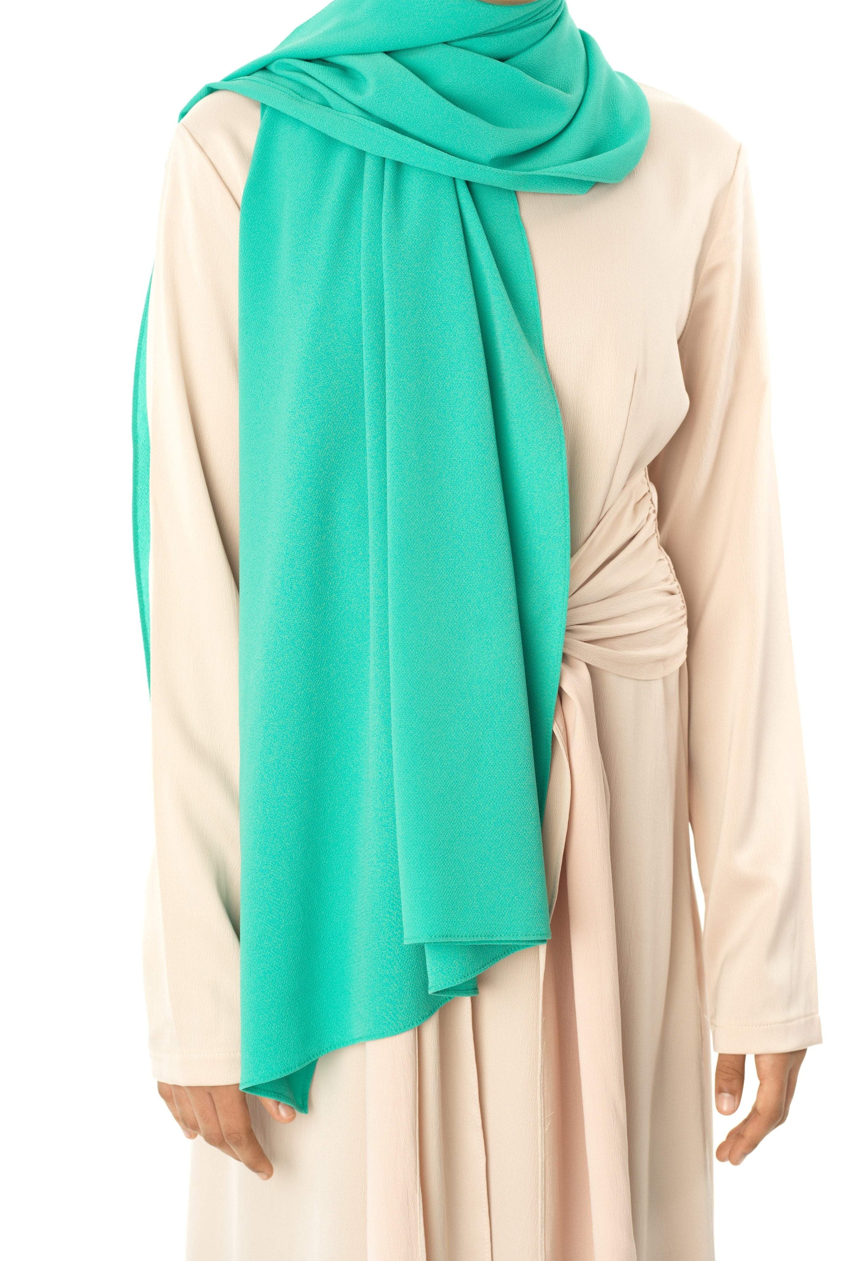 Fresh Mint fabulous crepe Hijab Kabayare