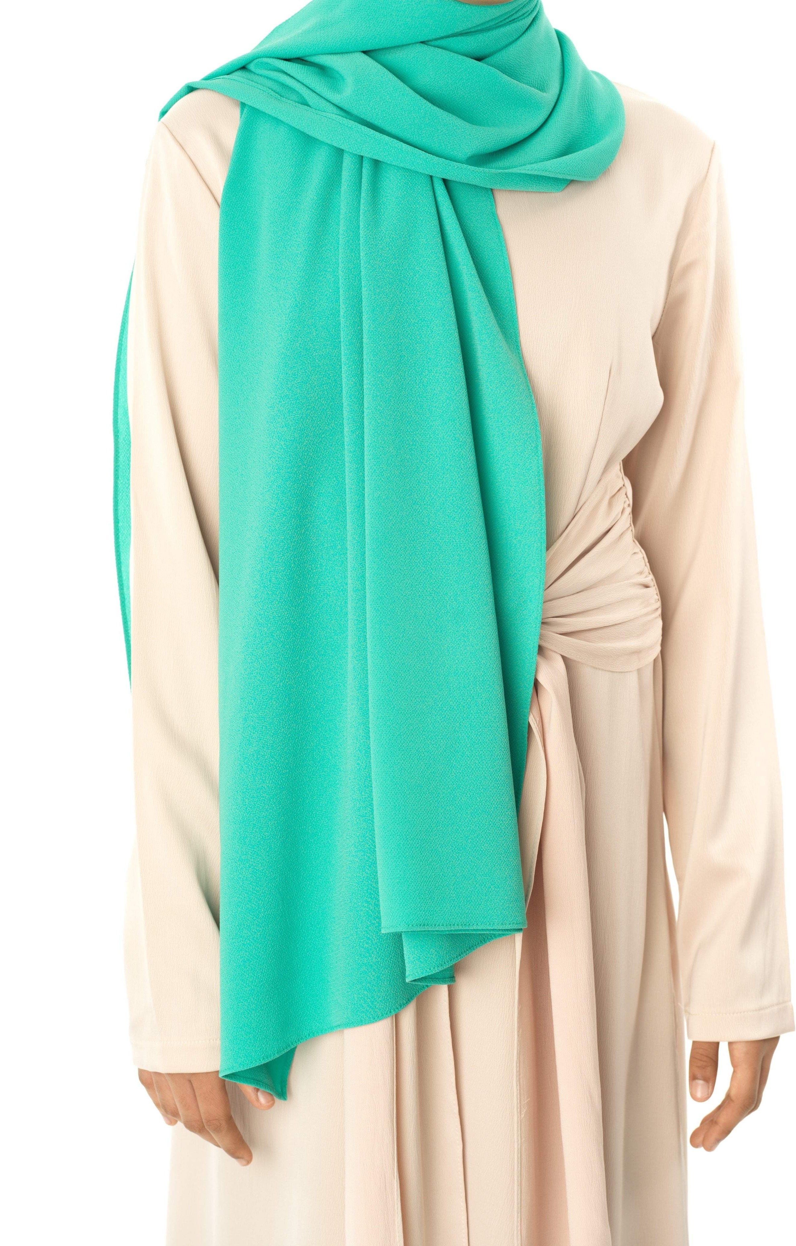 Fresh Mint fabulous crepe Hijab Kabayare