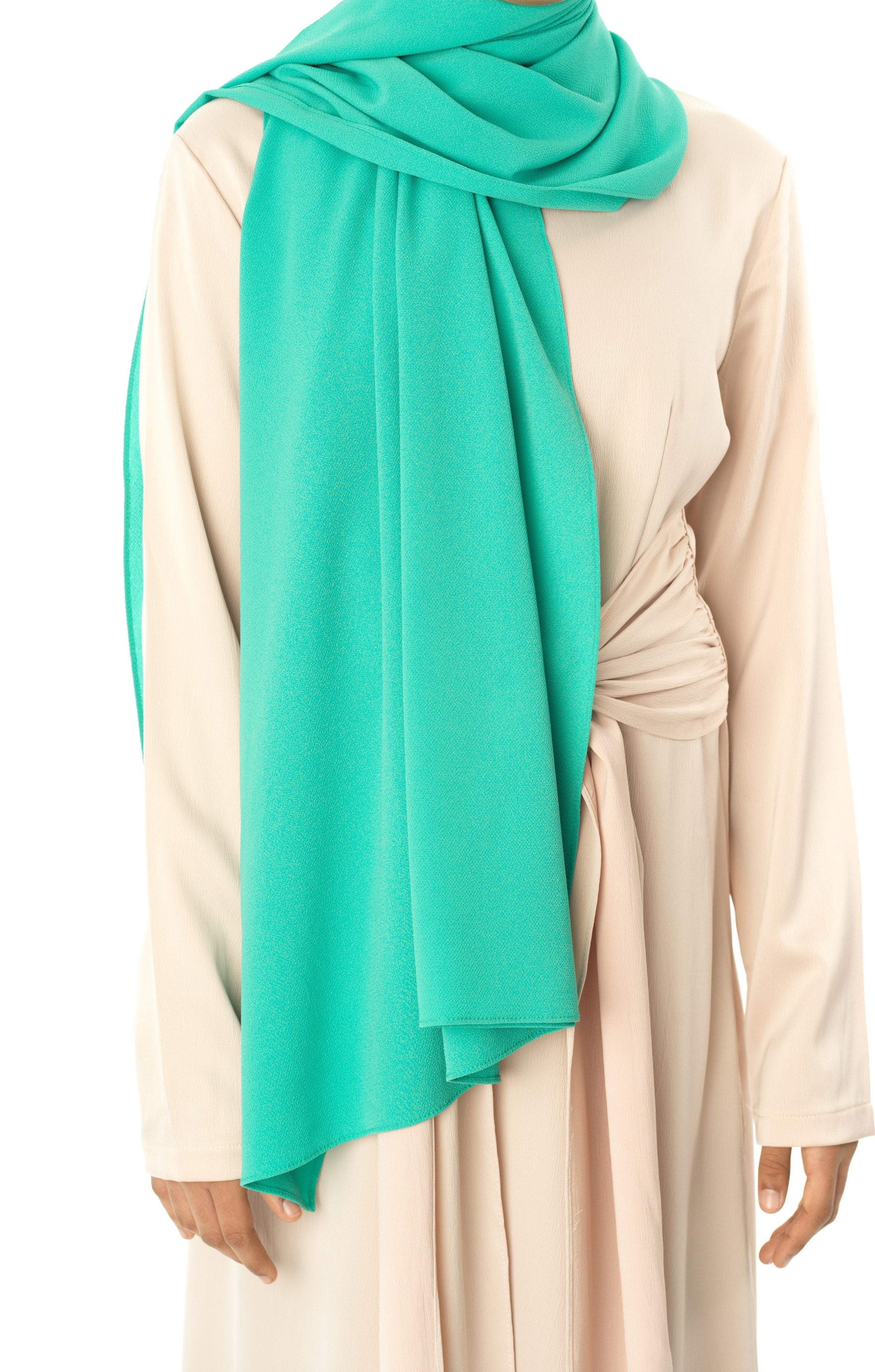 Fresh Mint fabulous crepe Hijab Kabayare