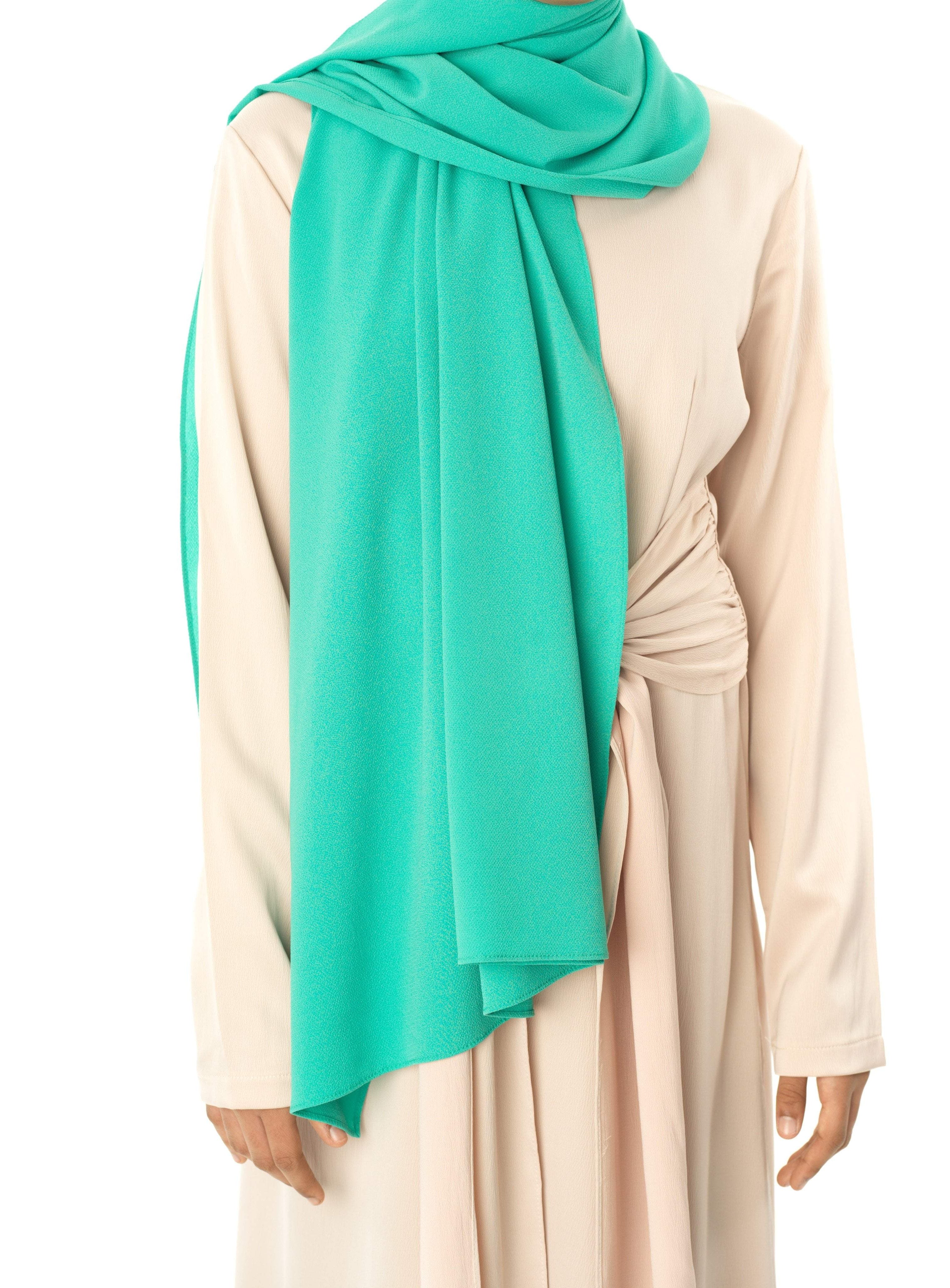 Fresh Mint fabulous crepe Hijab Kabayare