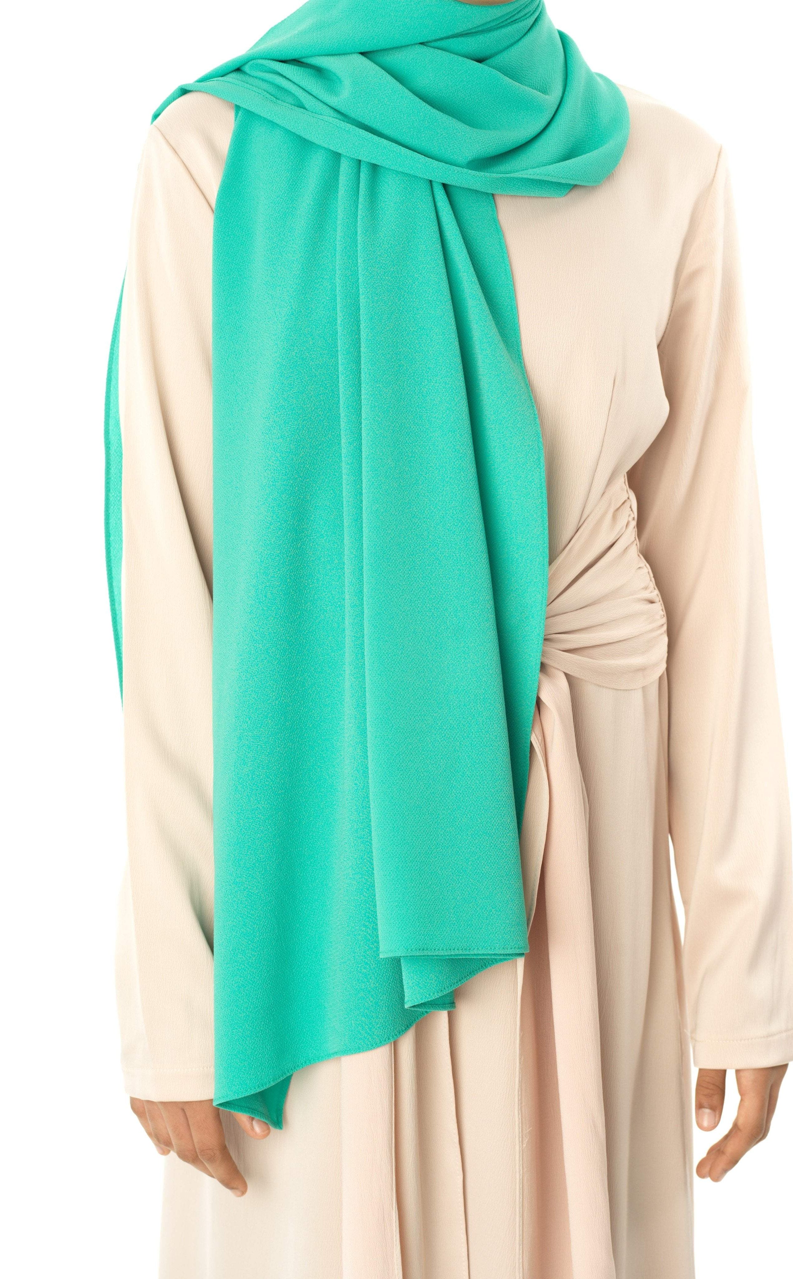 Fresh Mint fabulous crepe Hijab Kabayare