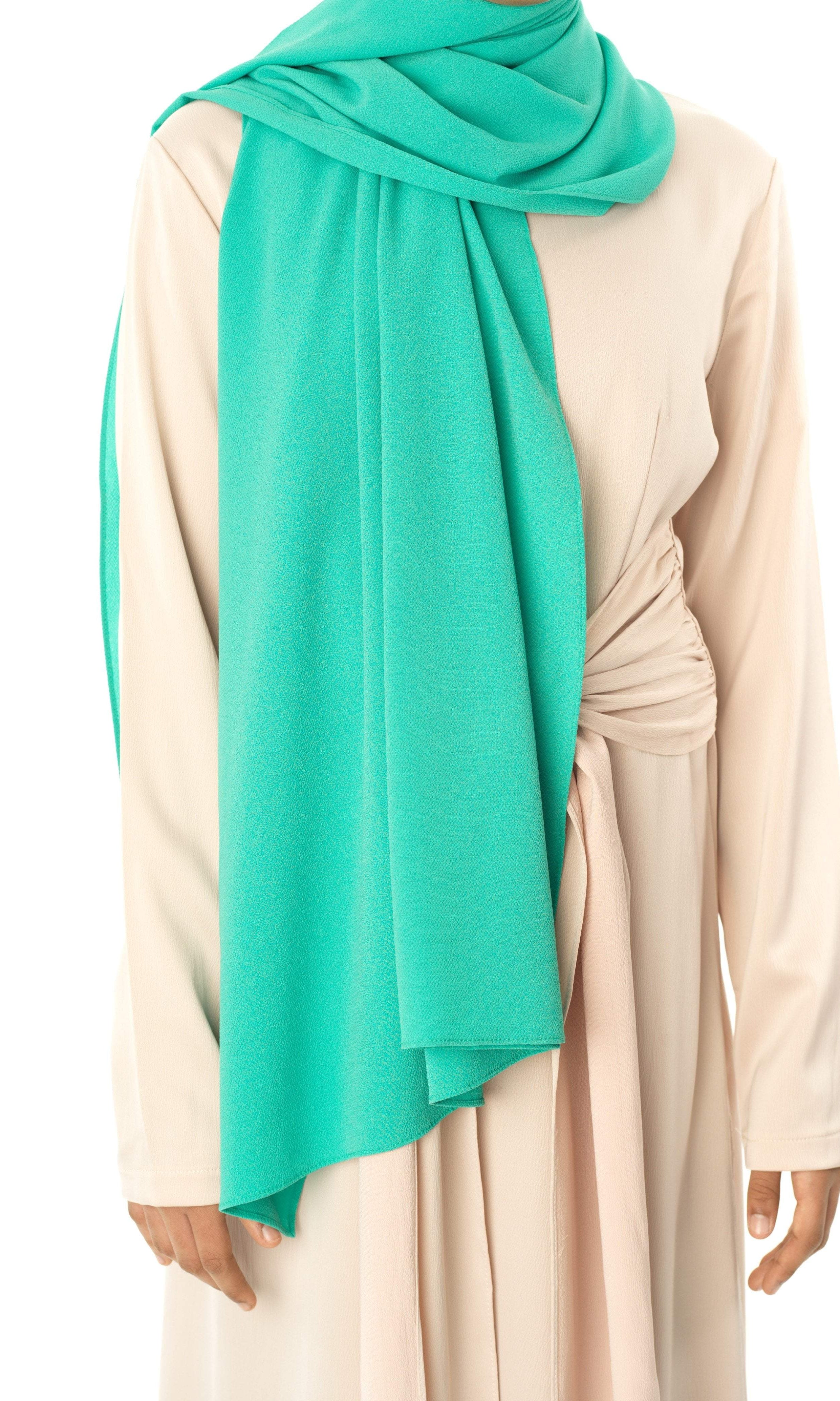Fresh Mint fabulous crepe Hijab Kabayare