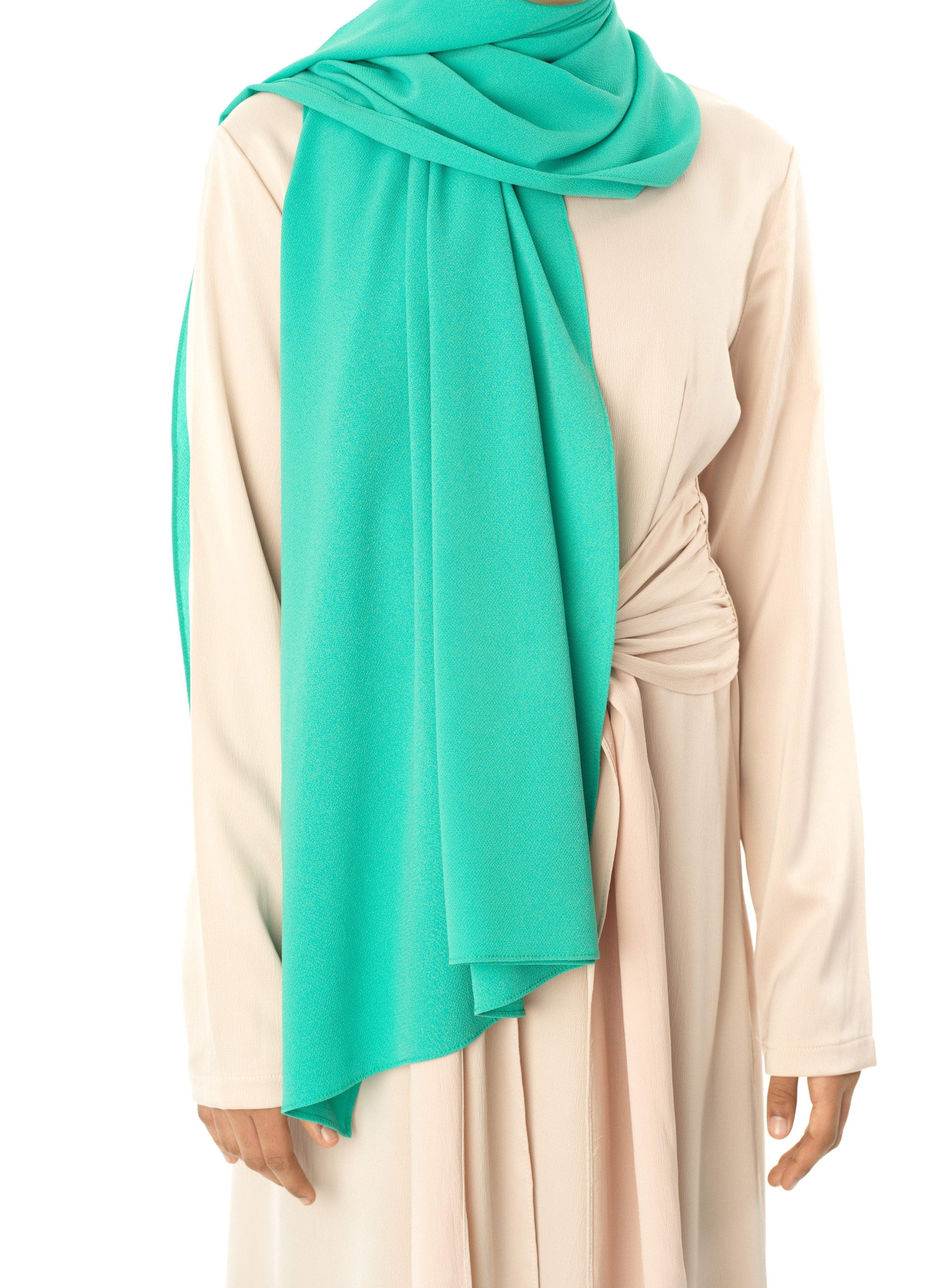 Fresh Mint fabulous crepe Hijab Kabayare